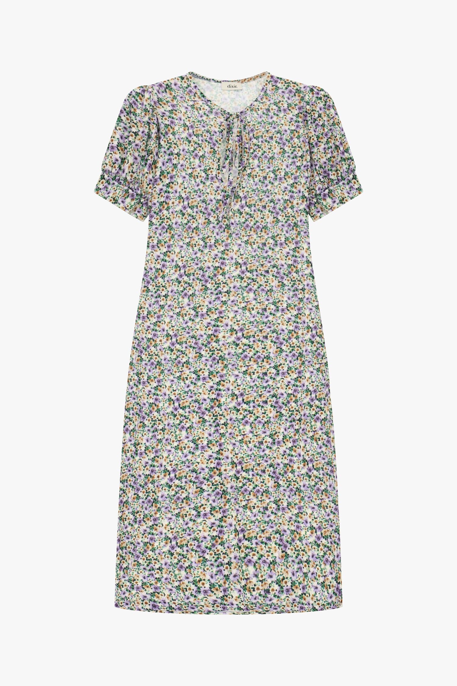 Abito Midi Stampa Floreale Con Maniche Corte Dixie