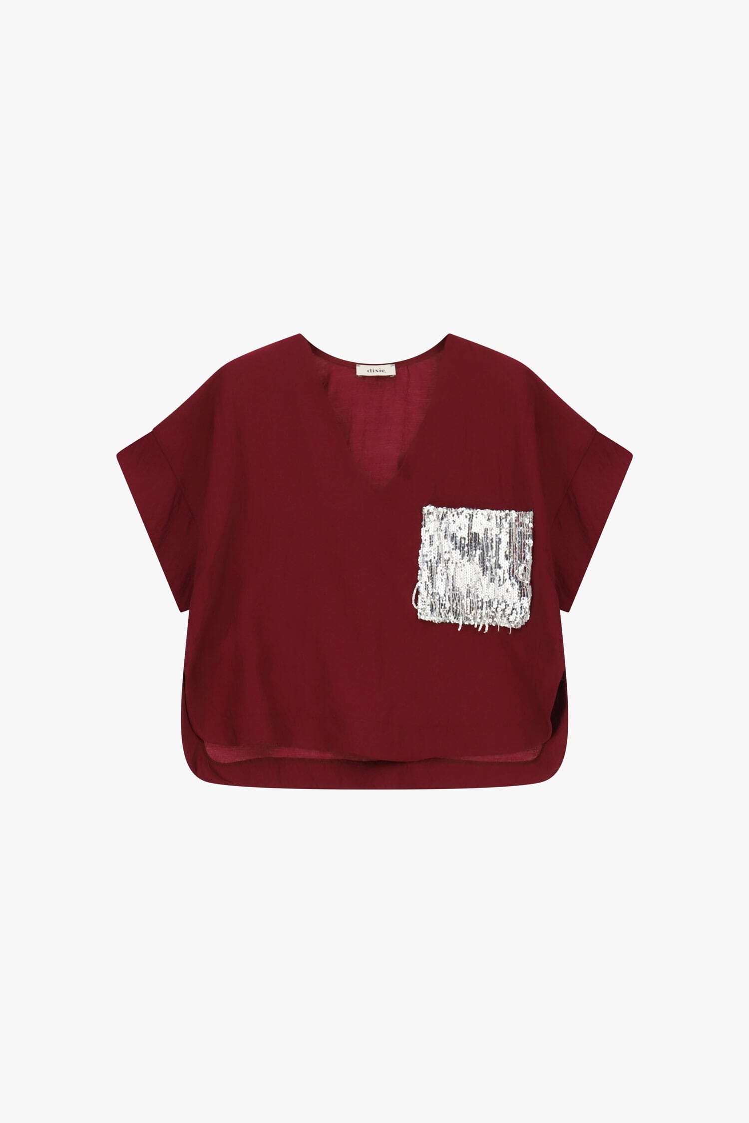 Short Blouse With Front Decorated Pocket Dixie