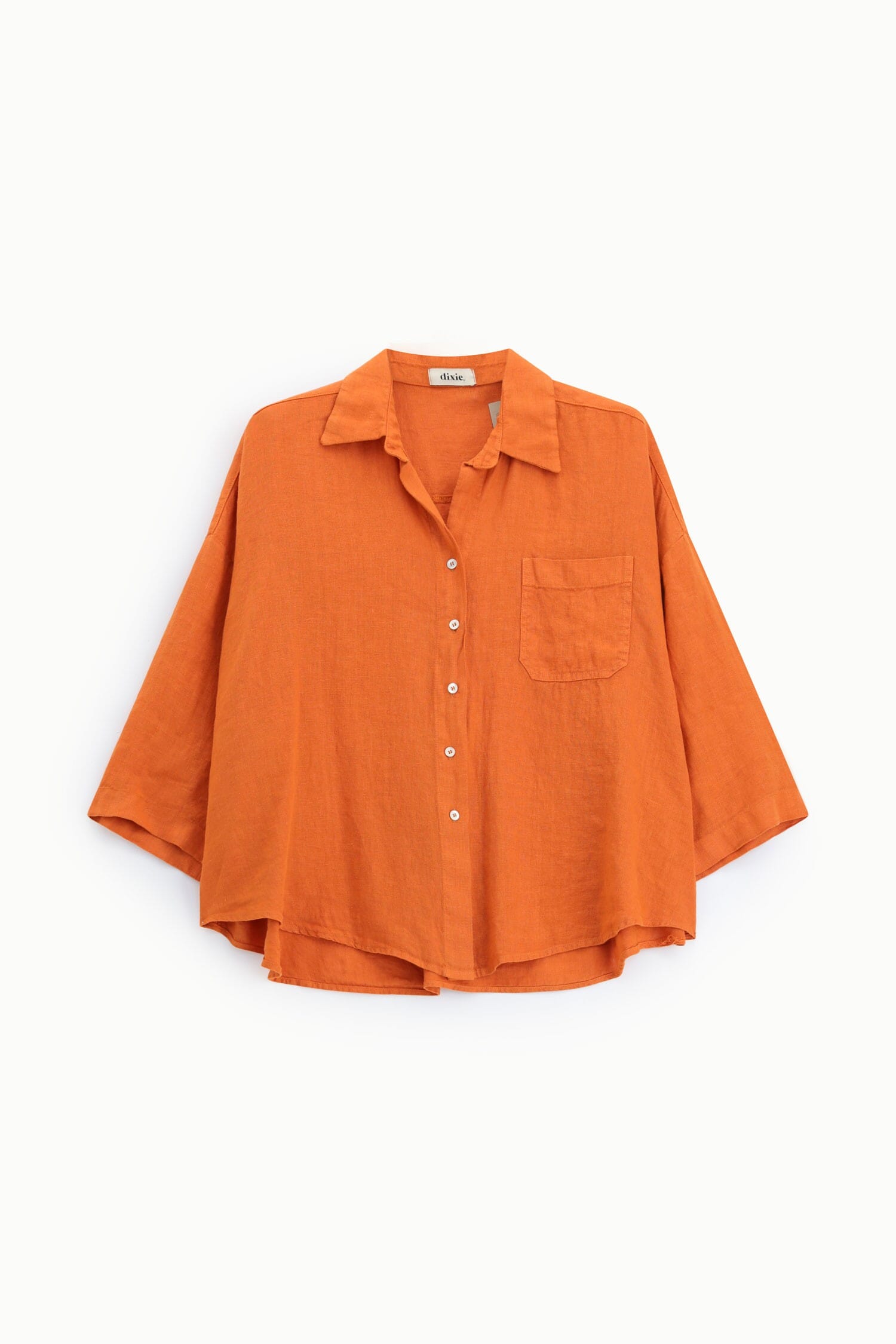 Camicia Ampia Con Maniche 3/4 E Taschino Dixie