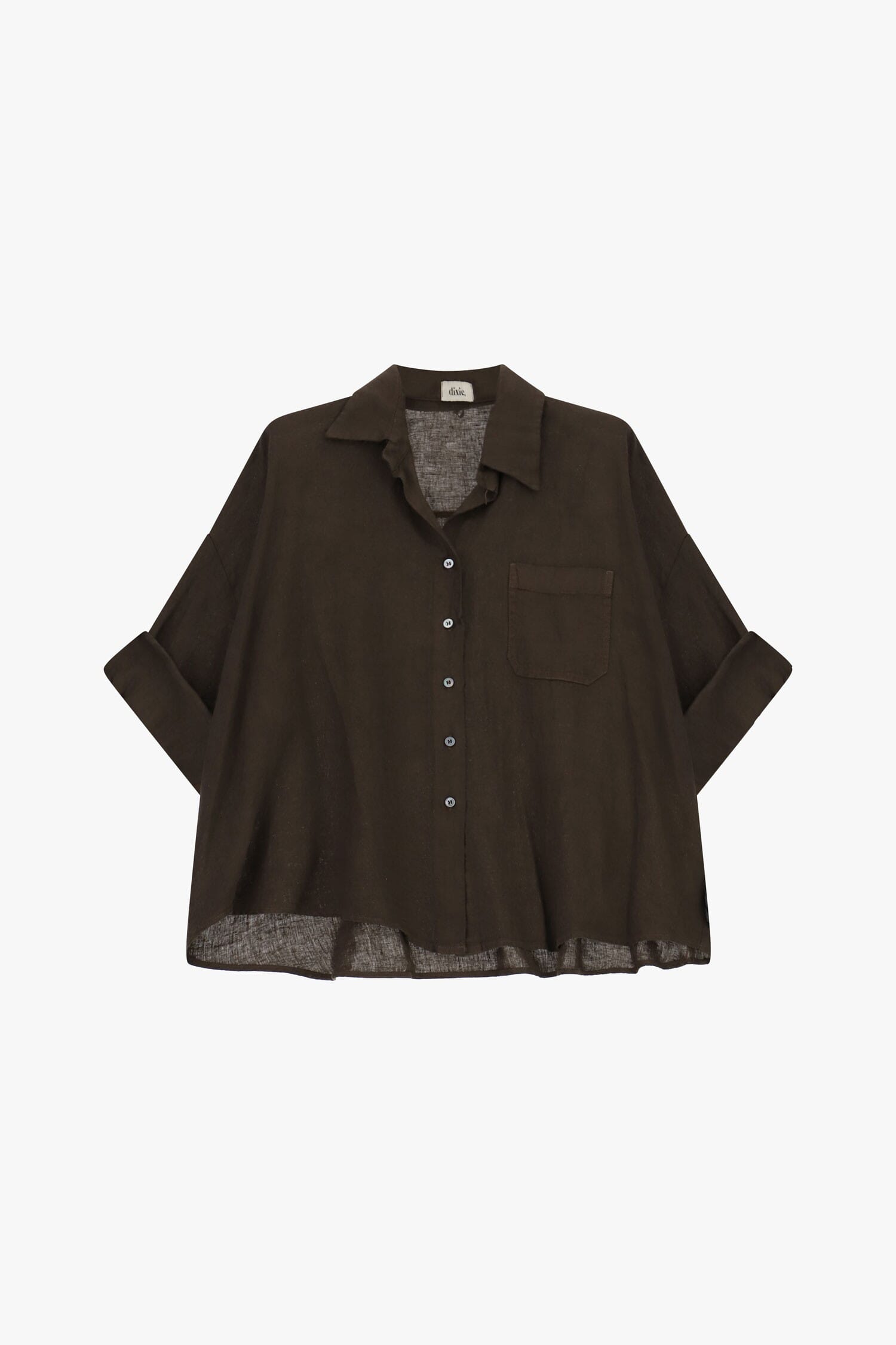 Camicia Ampia Con Maniche 3/4 E Taschino Dixie