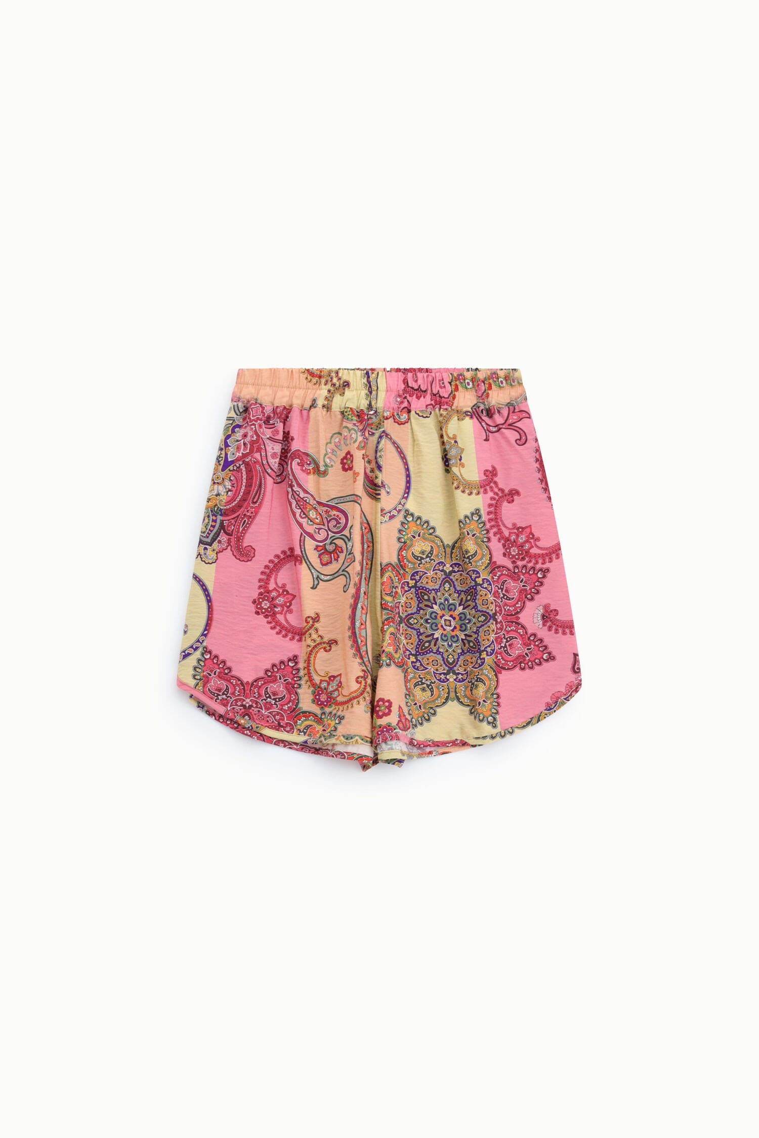 Regular-Fit Shorts With Paisley Pattern Vivid Dixie Print