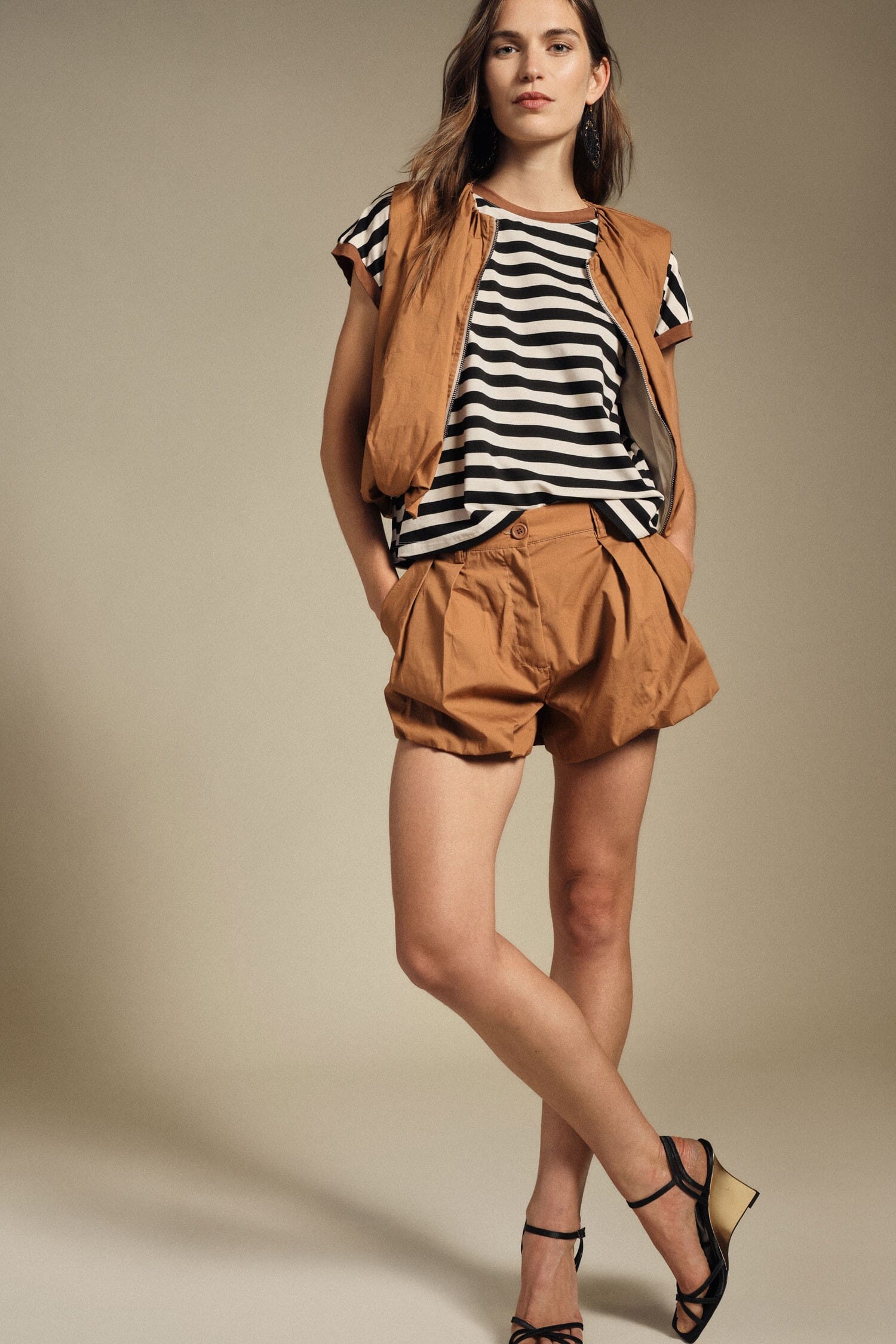 Shorts Regular-Fit Con Pinces E Risvolto Dixie