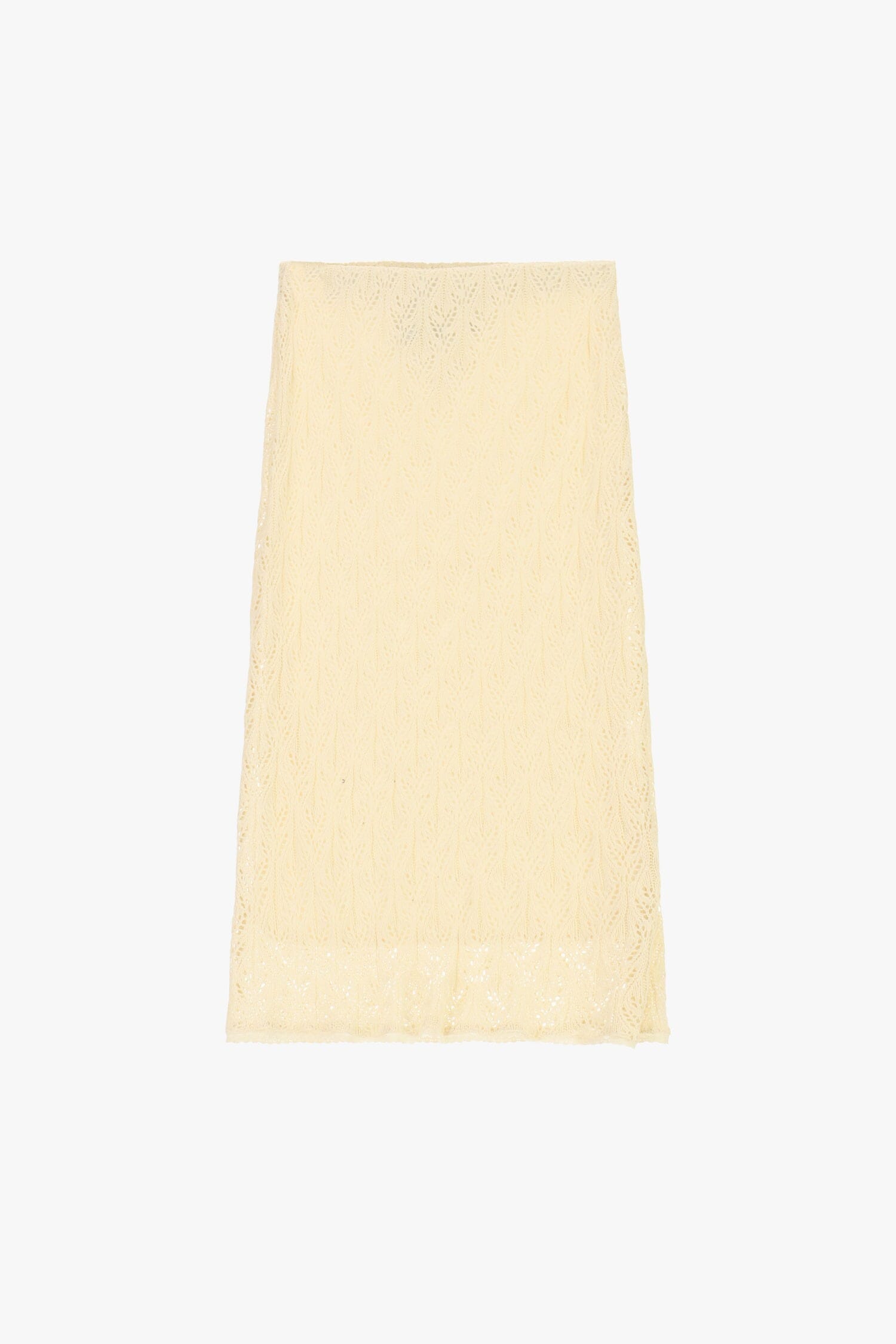Dixie High Waist Perforated Lace Midi Skirt