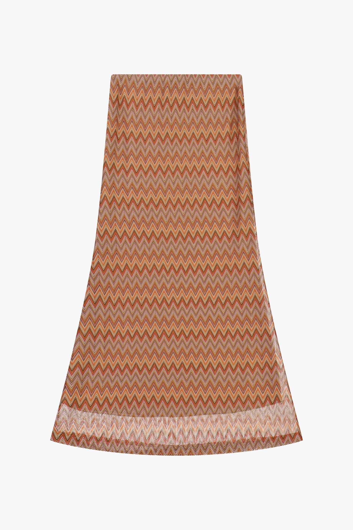 Dixie High Waist Zig Zag Print Long Skirt (jupe longue à taille haute imprimée en zigzag)