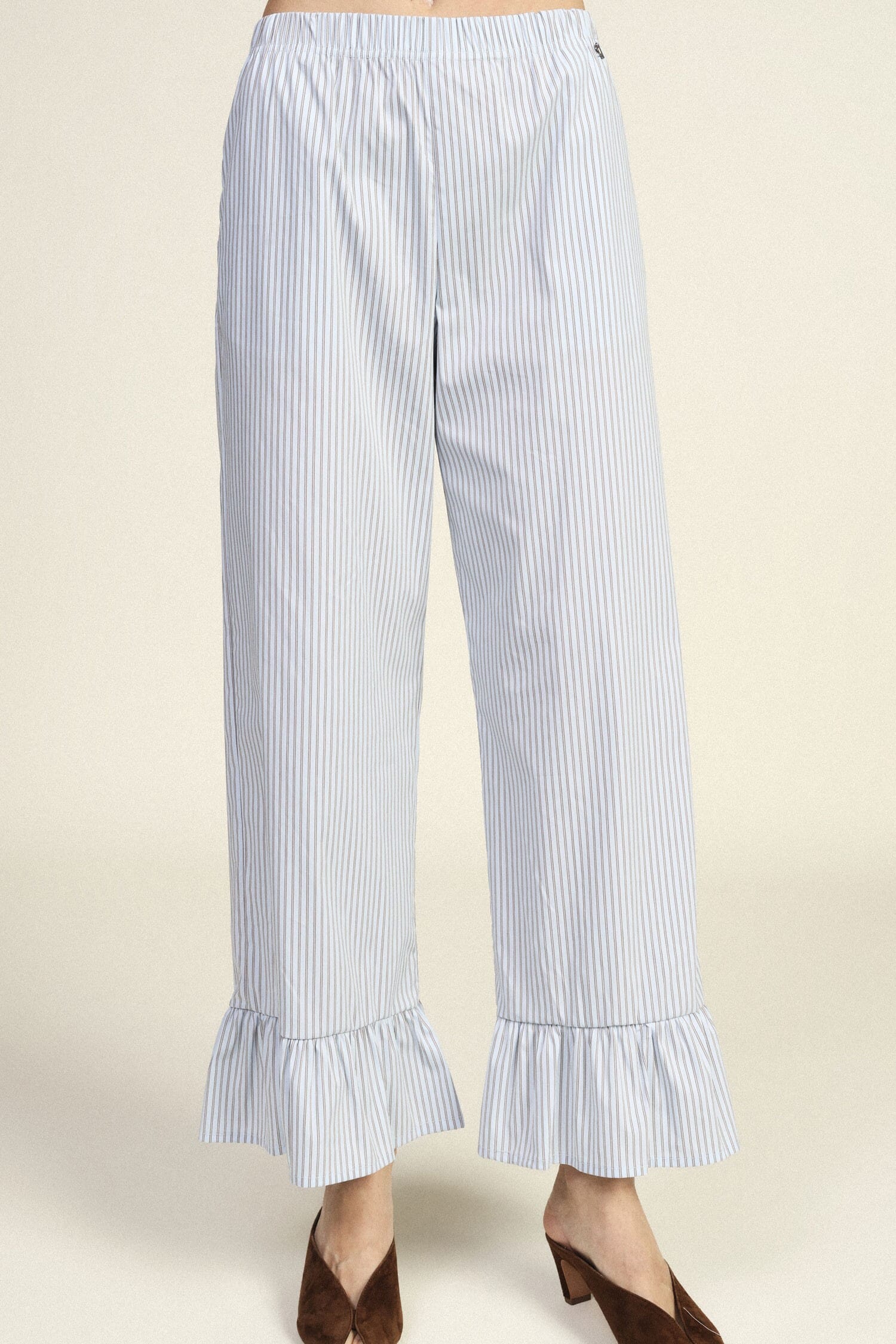 Pantalon rayé Palace avec volant Dixie Bottom