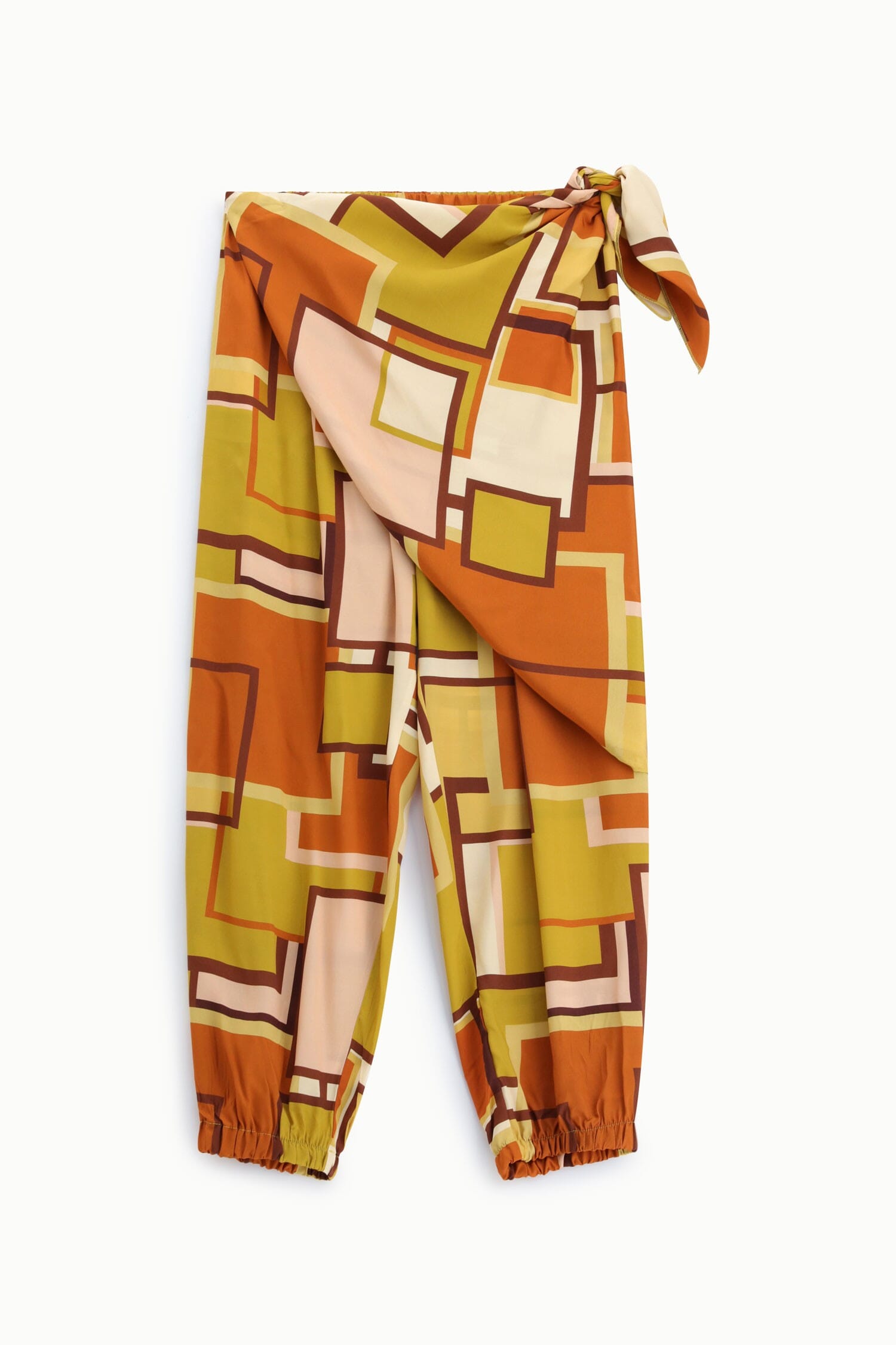 Pantalon de jogging à taille nouée géométrique Dixie