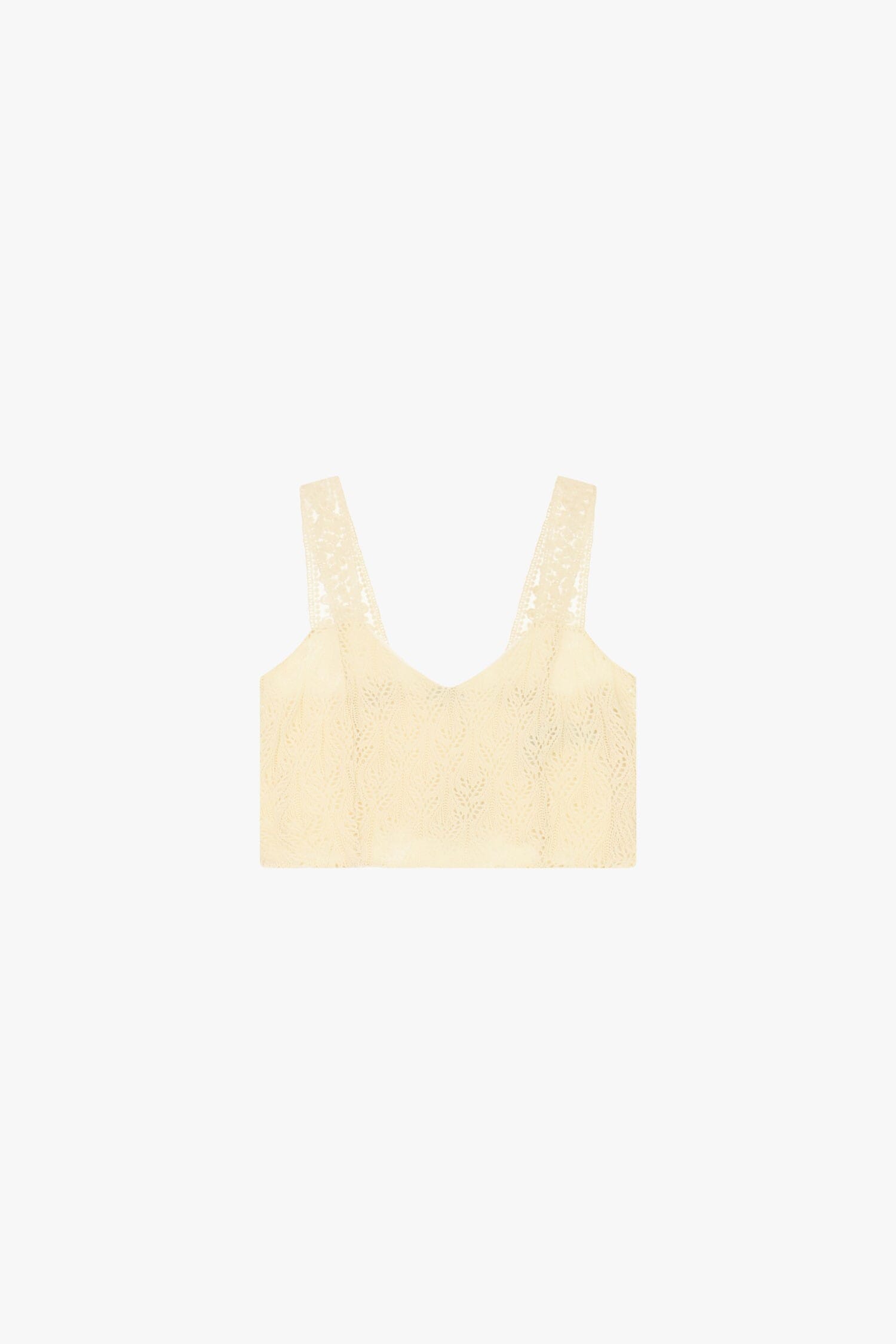 Knitted Top With Wide Perforated Straps Dixie