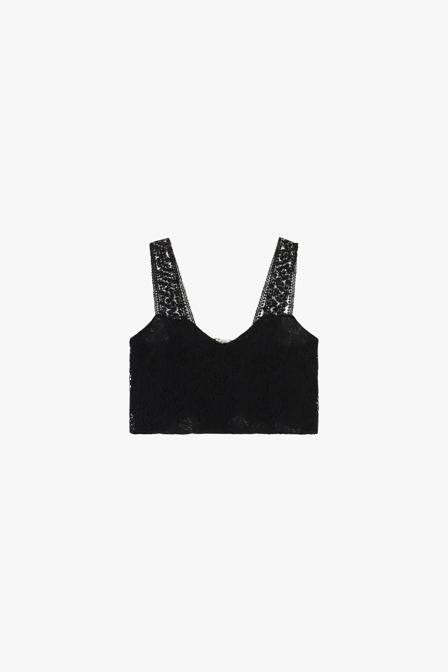 Knitted Top With Wide Perforated Straps Dixie