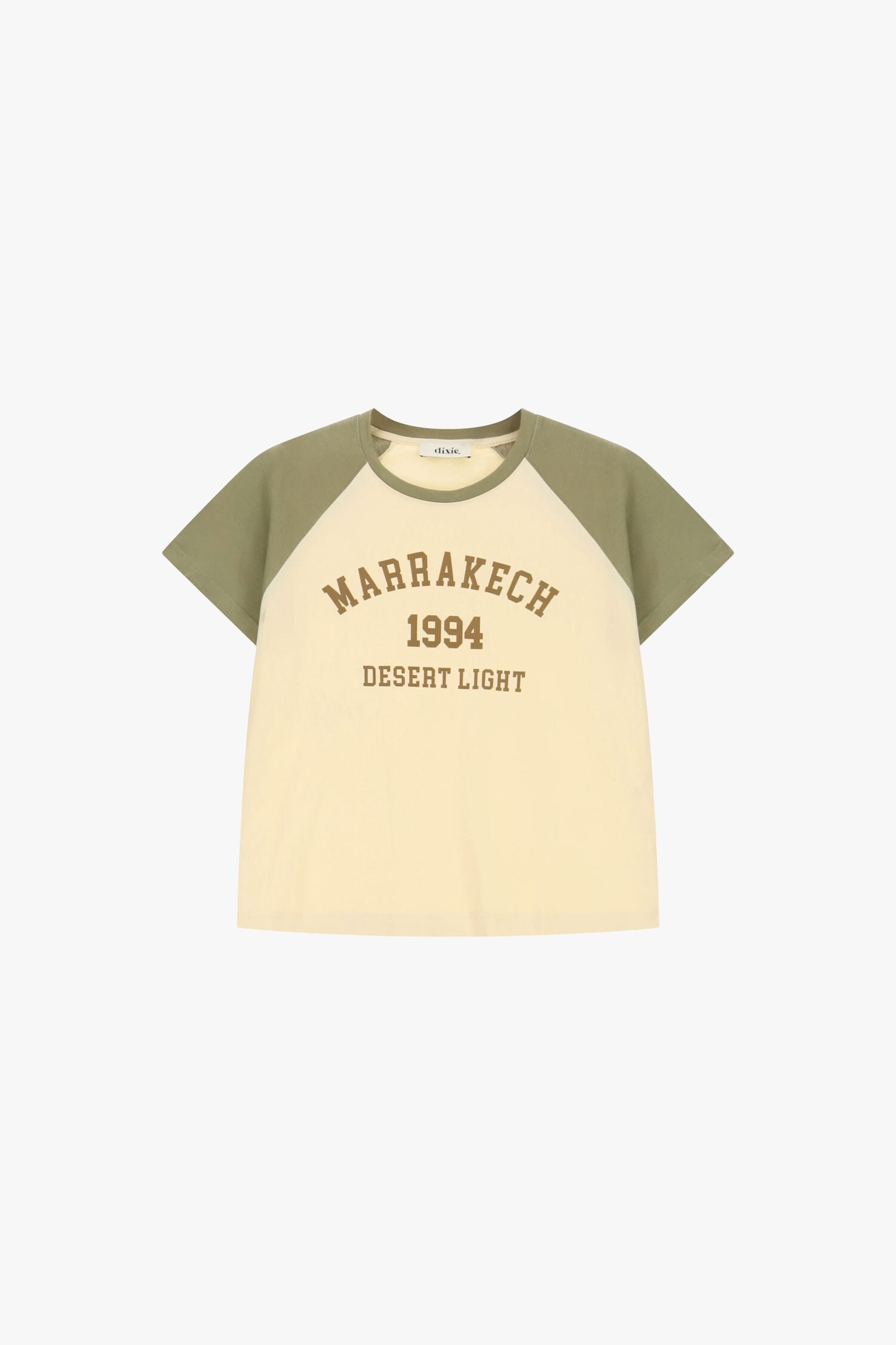 T-Shirt Con Maniche Raglan E Stampa Frontale Dixie