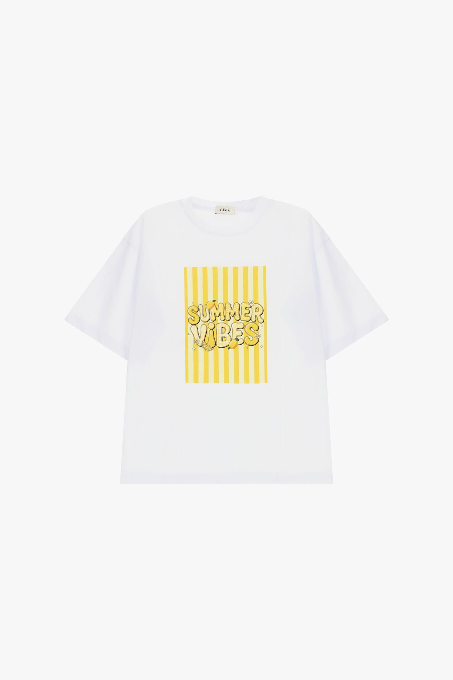 T-Shirt A Maniche Corte Stampa Summer Vibes Dixie