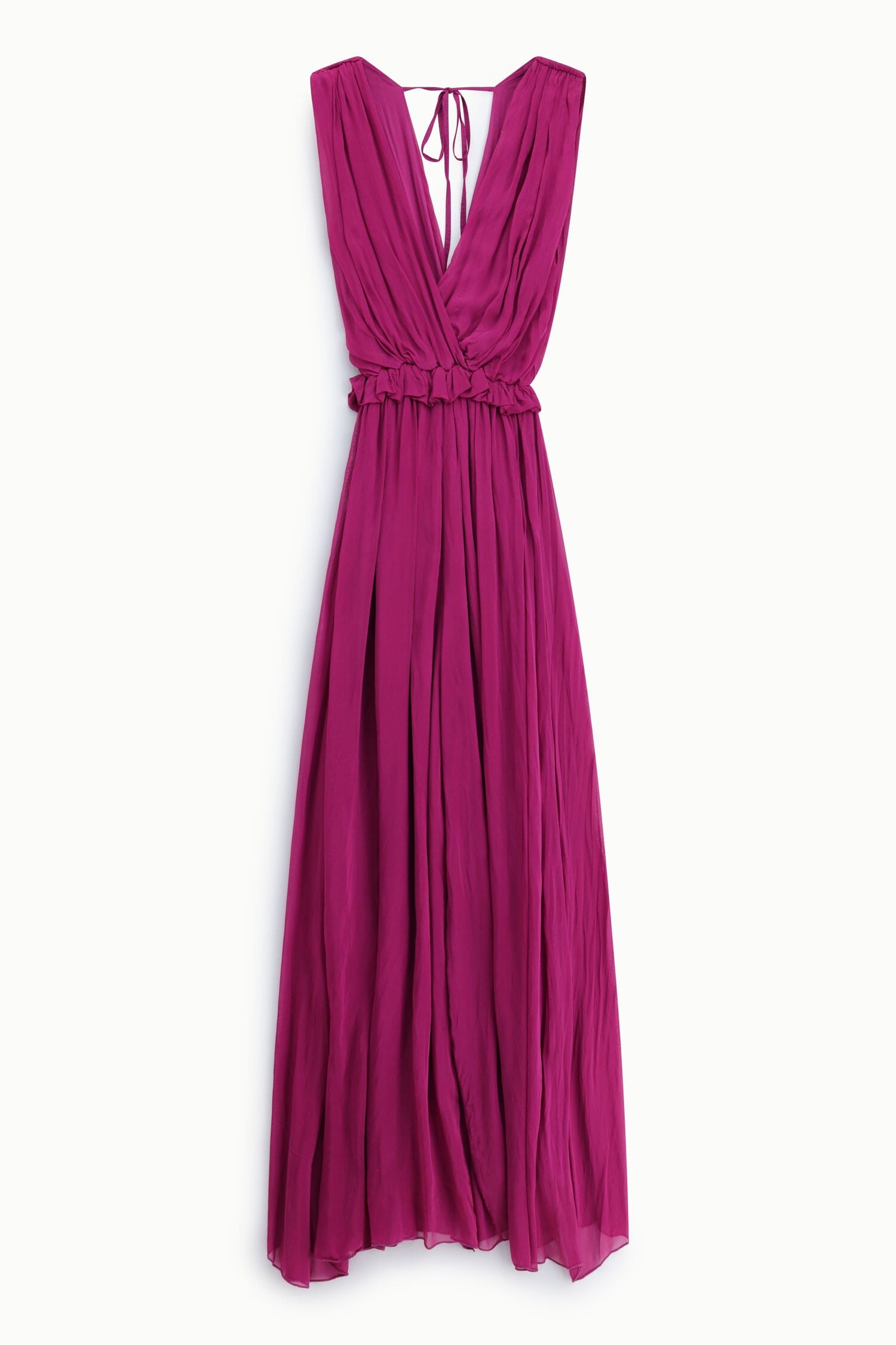 Jumpsuit Lungo Con Scollo Profondo E Cintura Arricciata Dixie