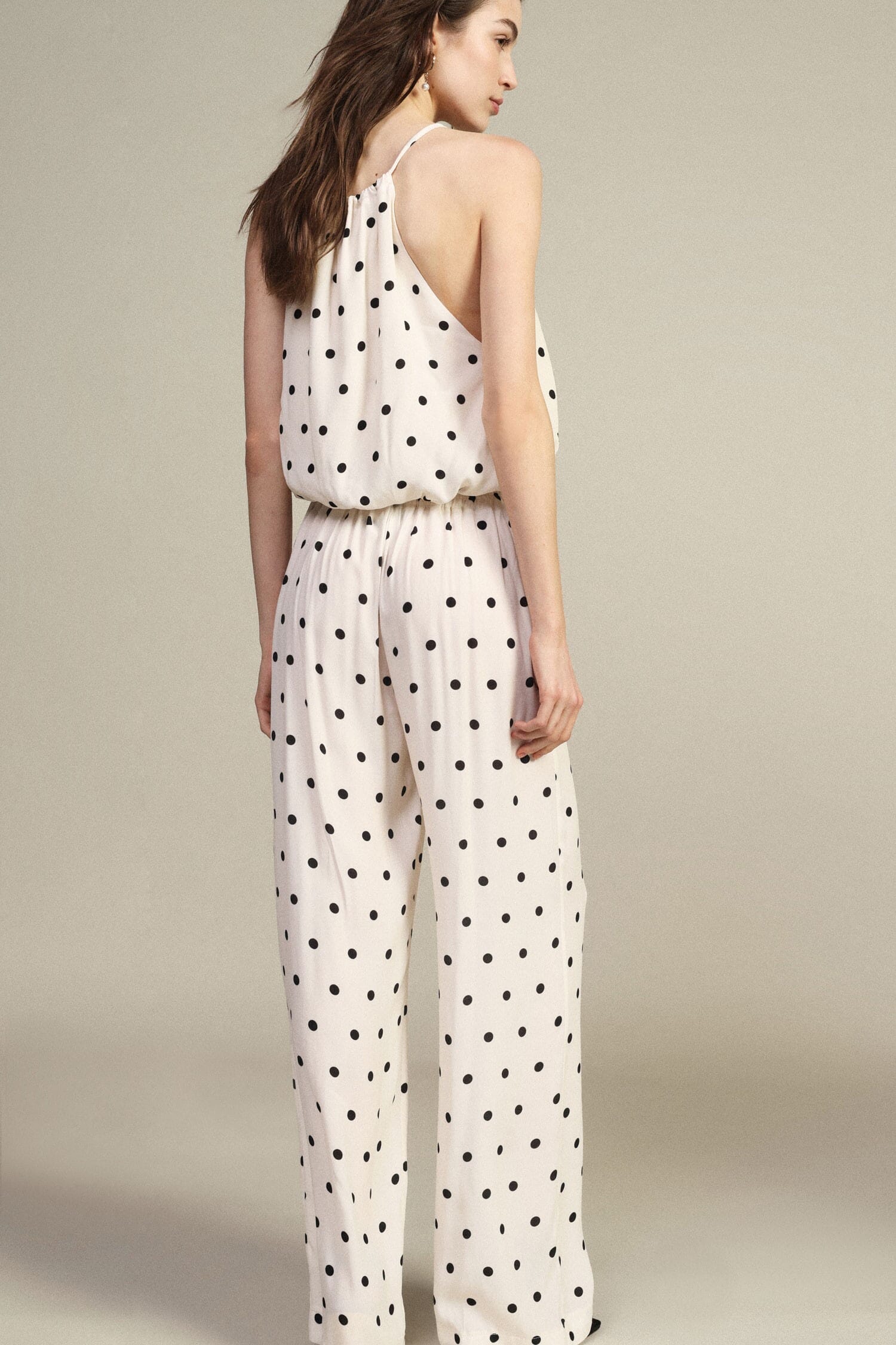 Polka Dot Palace Trousers With Elasticated Waistband Dixie