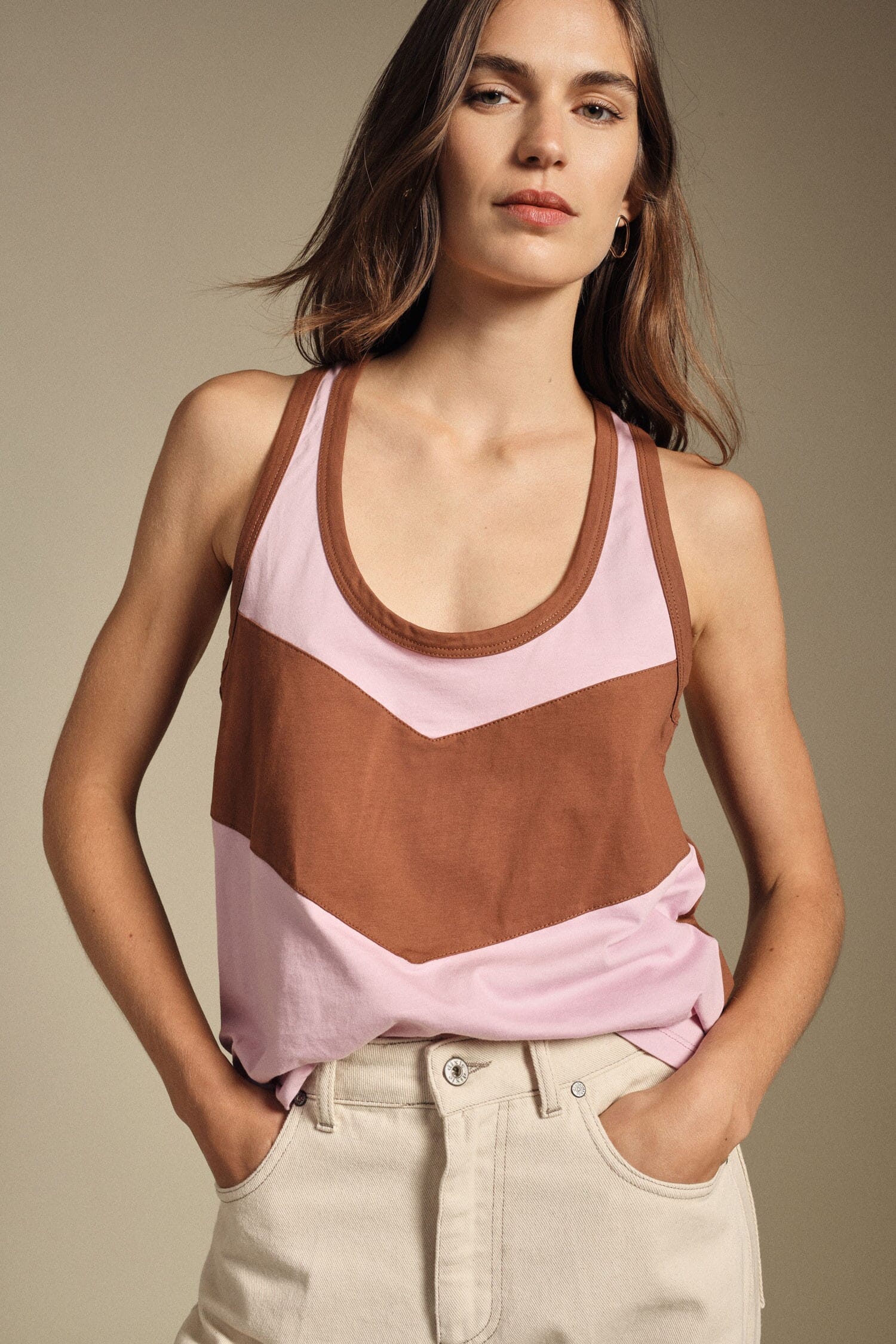 Top Smanicato Con Inserto A V Frontale Dixie