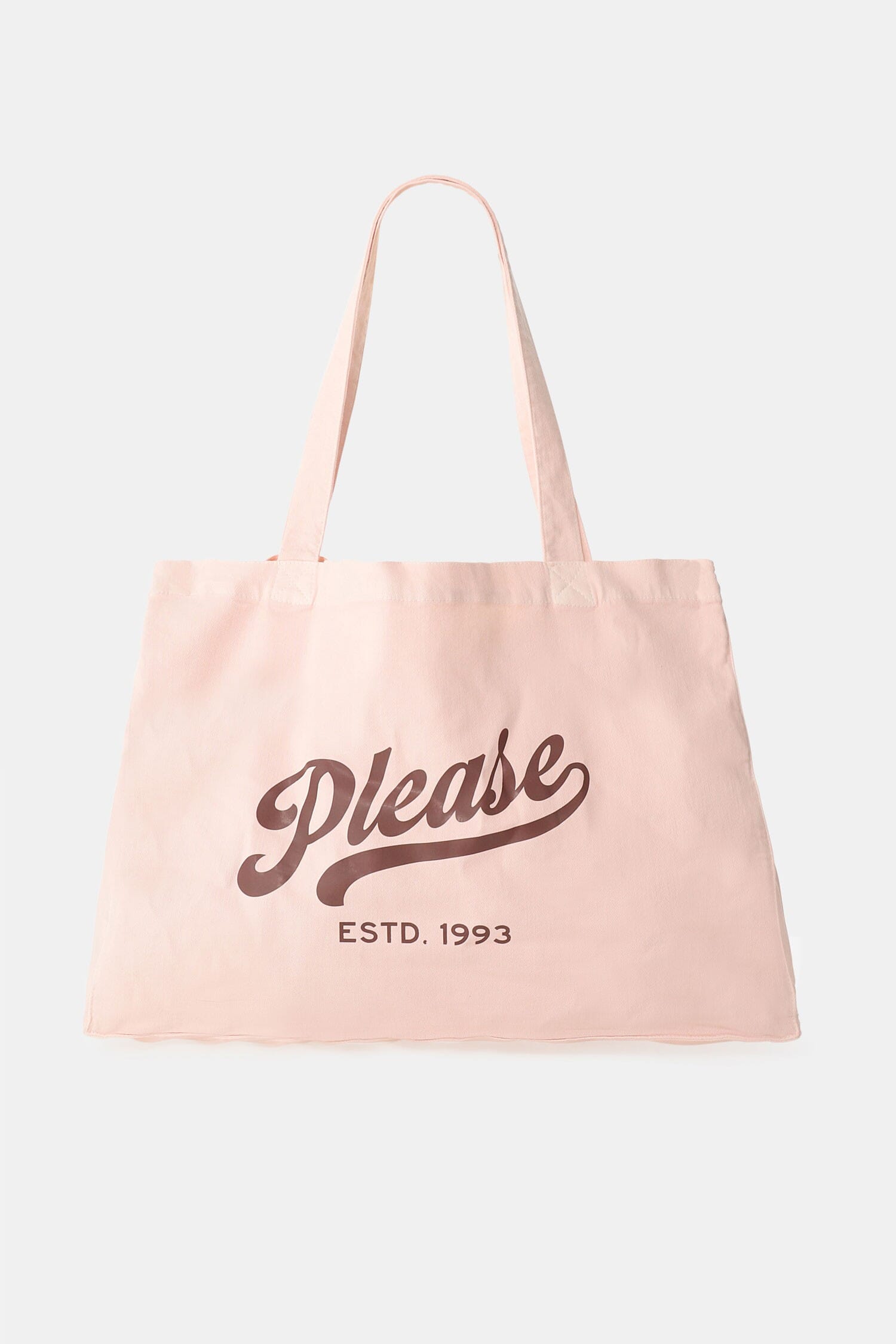 Borsa Shopper Ampia Con Stampa Frontale Please