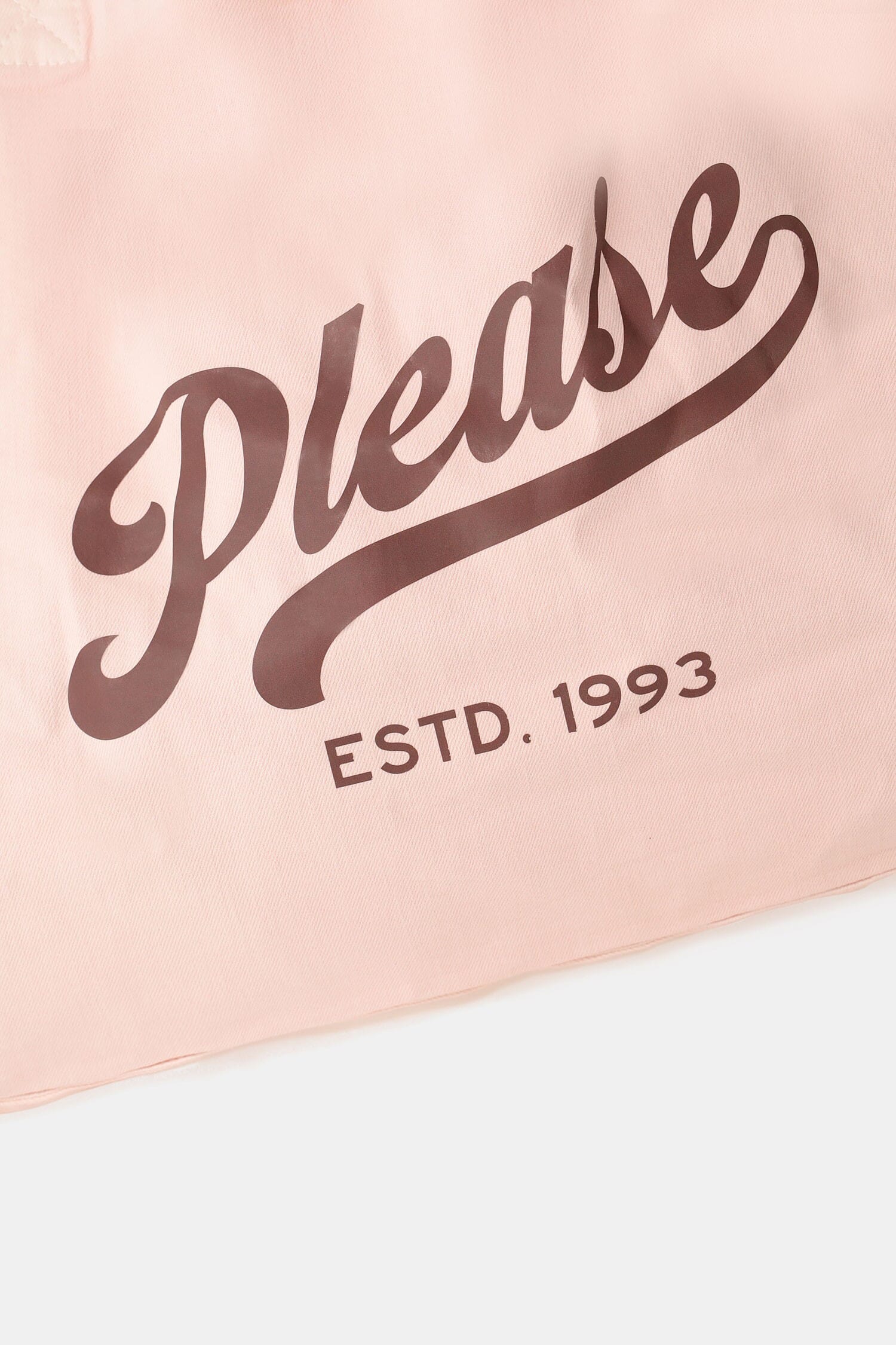 Borsa Shopper Ampia Con Stampa Frontale Please