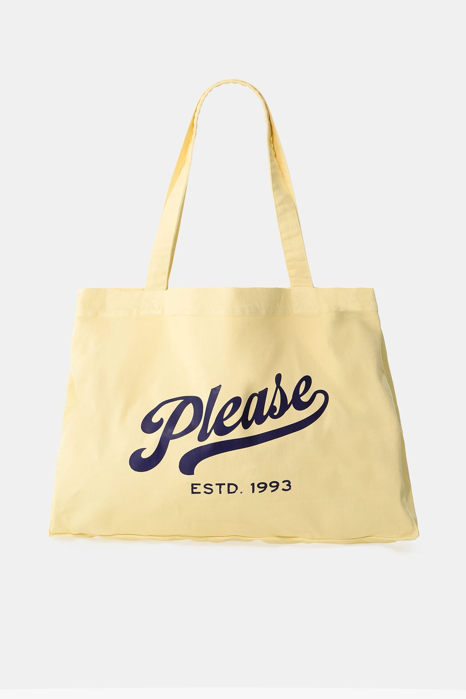Borsa Shopper Ampia Con Stampa Frontale Please