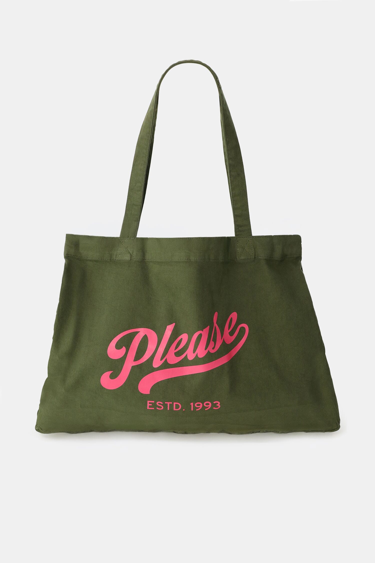 Borsa Shopper Ampia Con Stampa Frontale Please