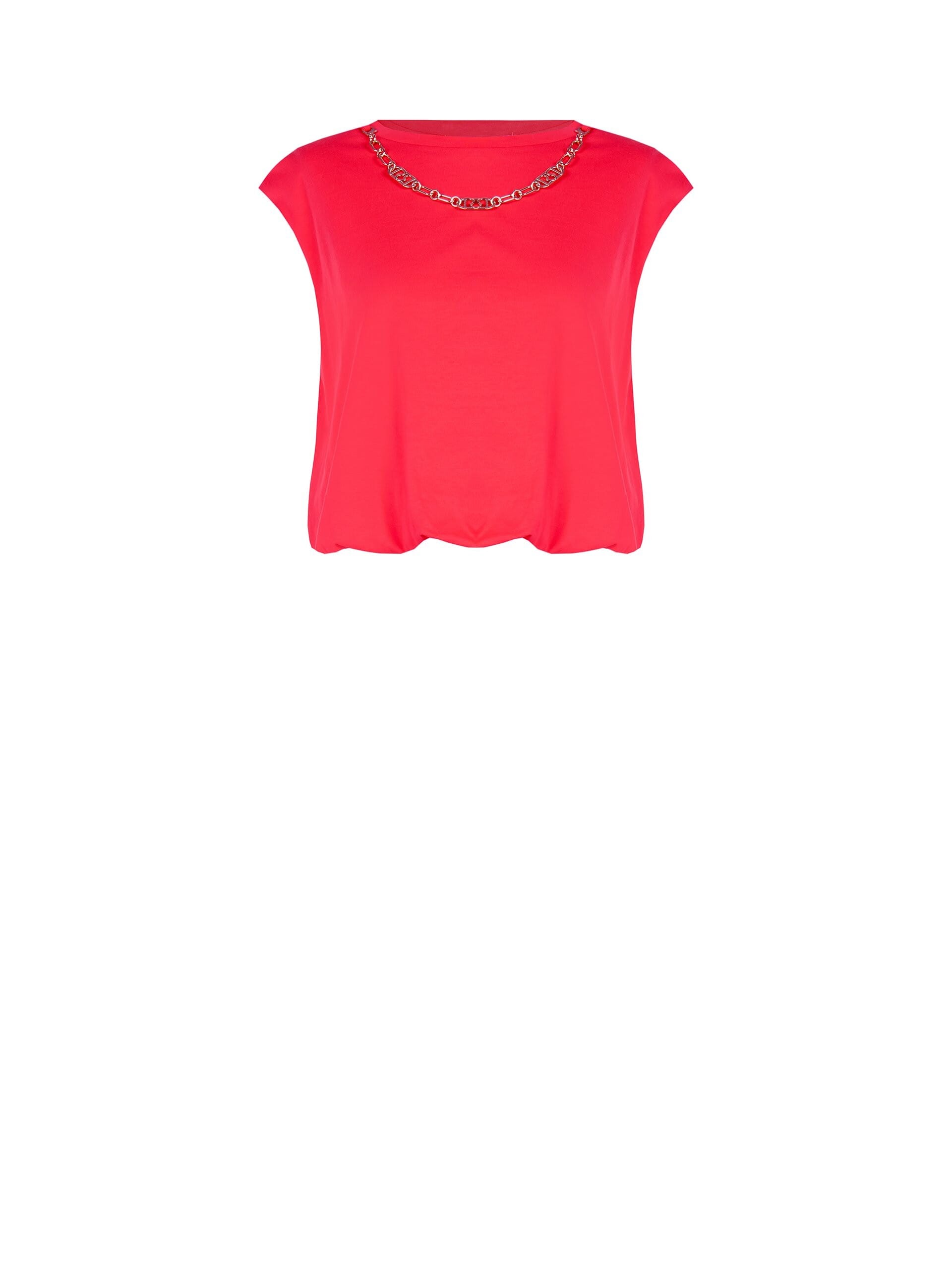 Cotton Balloon Top With Removable Rr Logo Chain Rinascimento