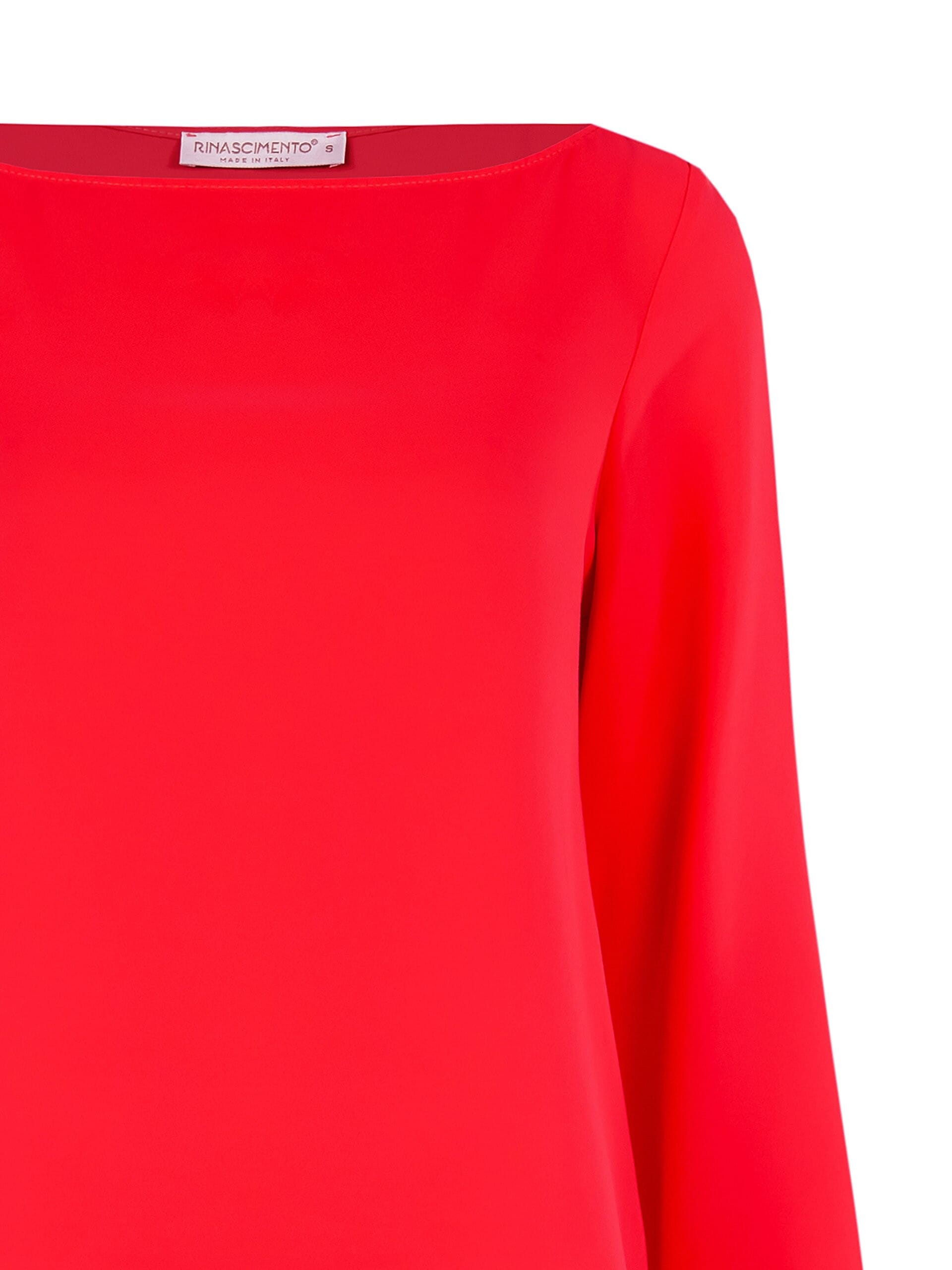 Rinascimento - Chemisier ajusté en satin opaque avec encolure barchetta