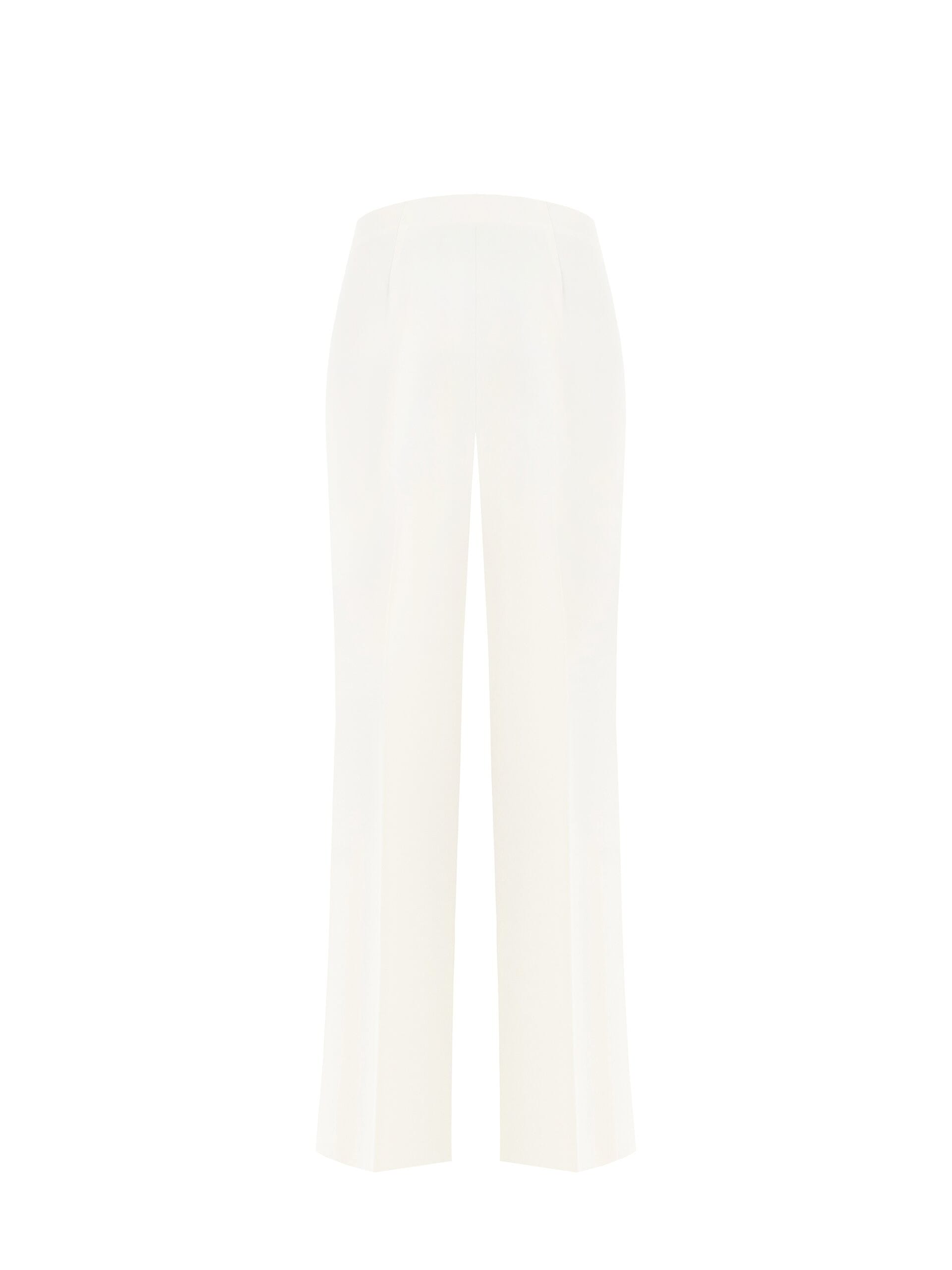 Pantaloni Palazzo In Tessuto Fluido Con Zip Laterale Rinascimento