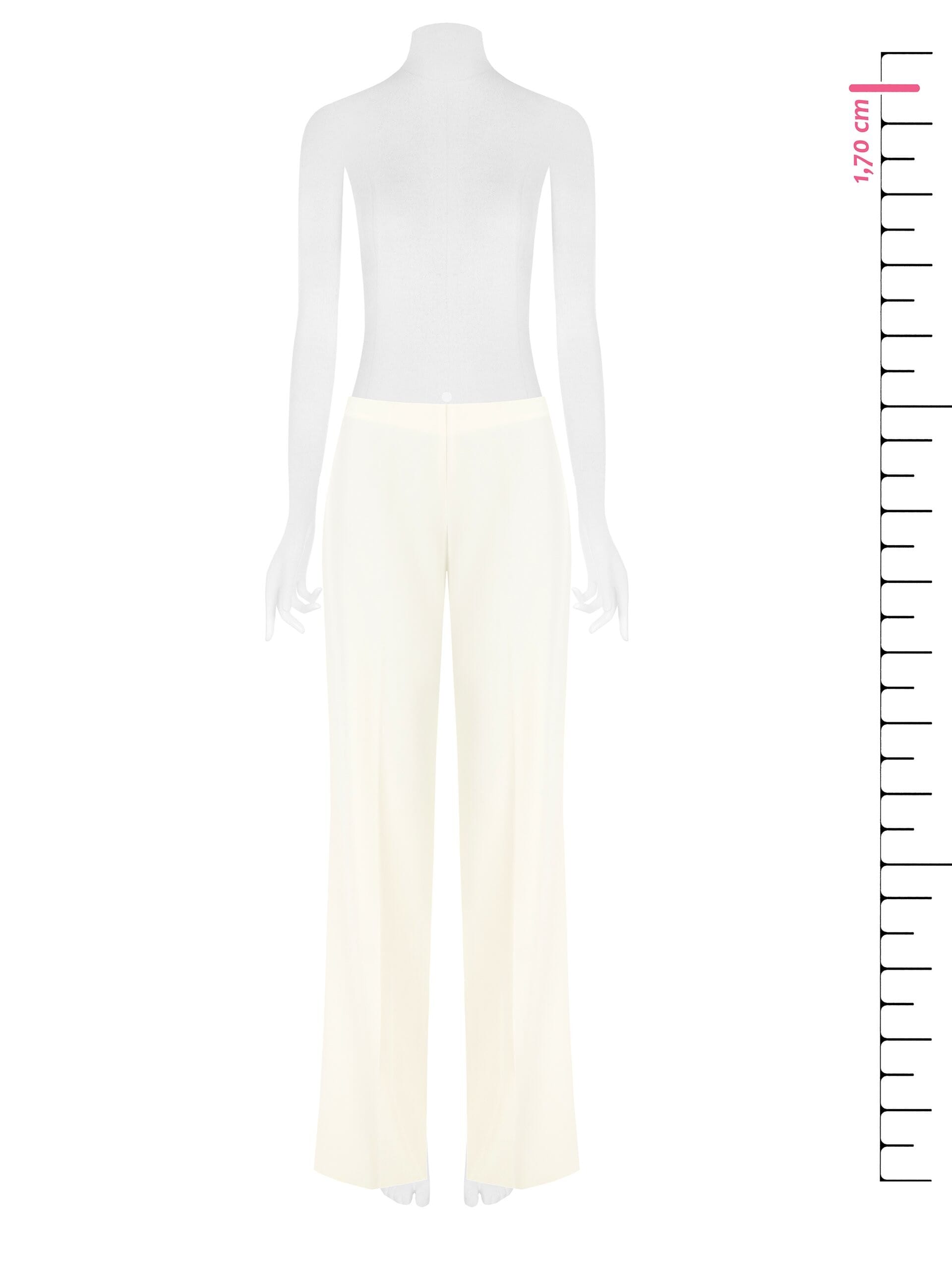 Pantaloni Palazzo In Tessuto Fluido Con Zip Laterale Rinascimento