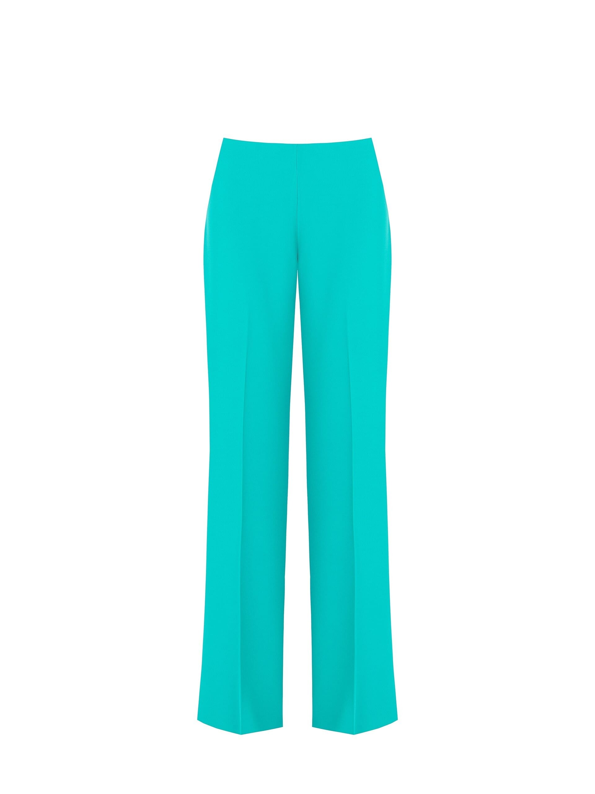 Pantaloni Palazzo In Tessuto Fluido Con Zip Laterale Rinascimento