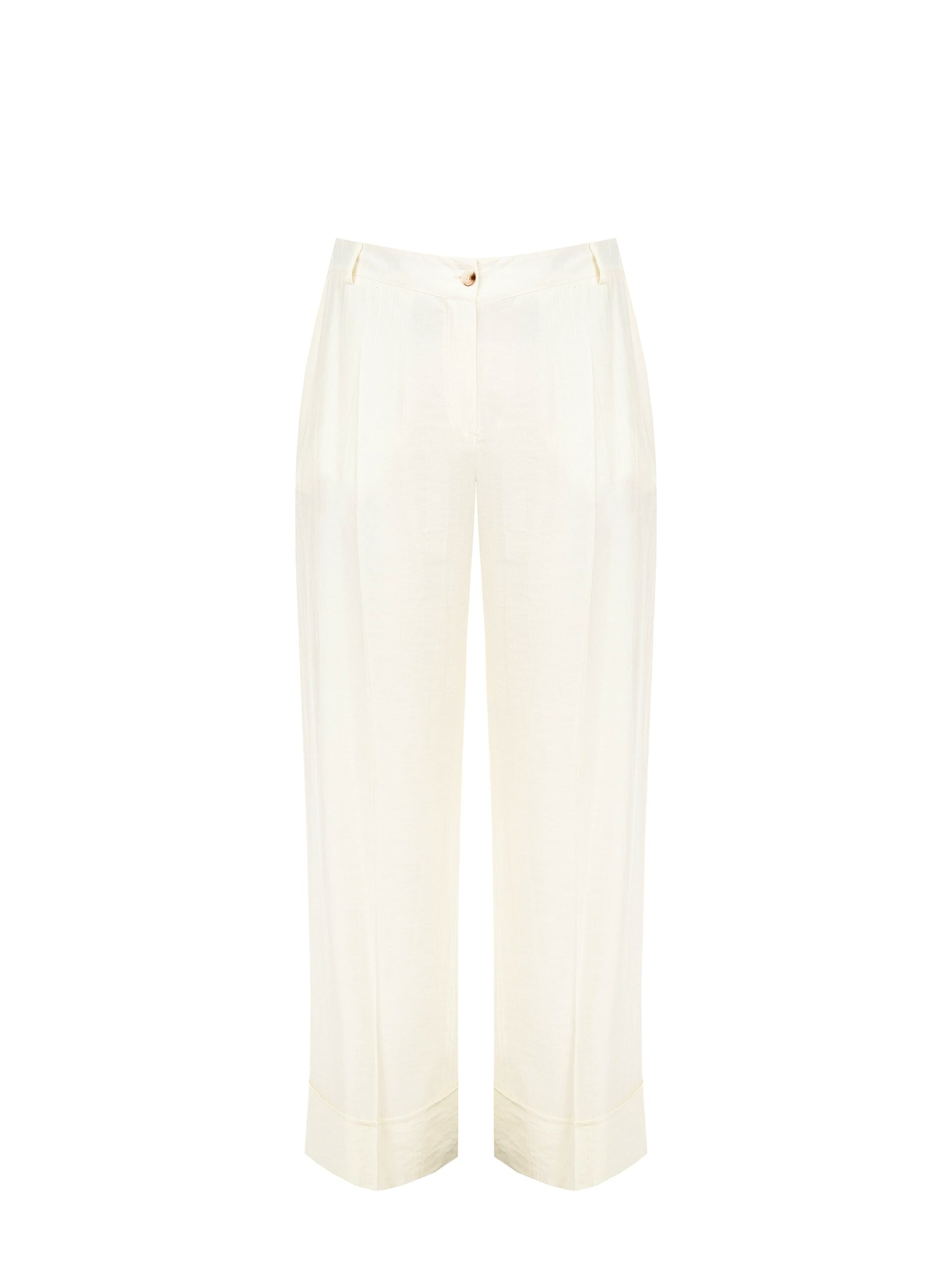 Mixed Viscose Palace Trousers Slightly Wrinkled Effect Rinascimento Curvy