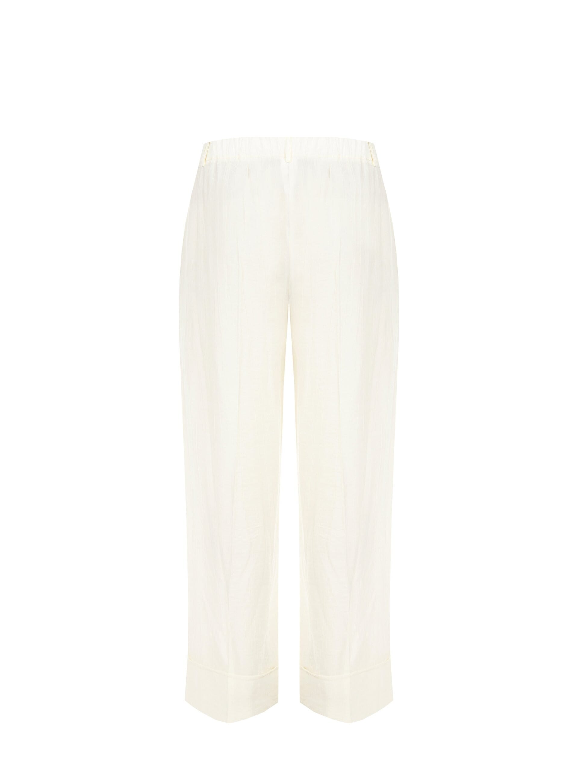 Mixed Viscose Palace Trousers Slightly Wrinkled Effect Rinascimento Curvy