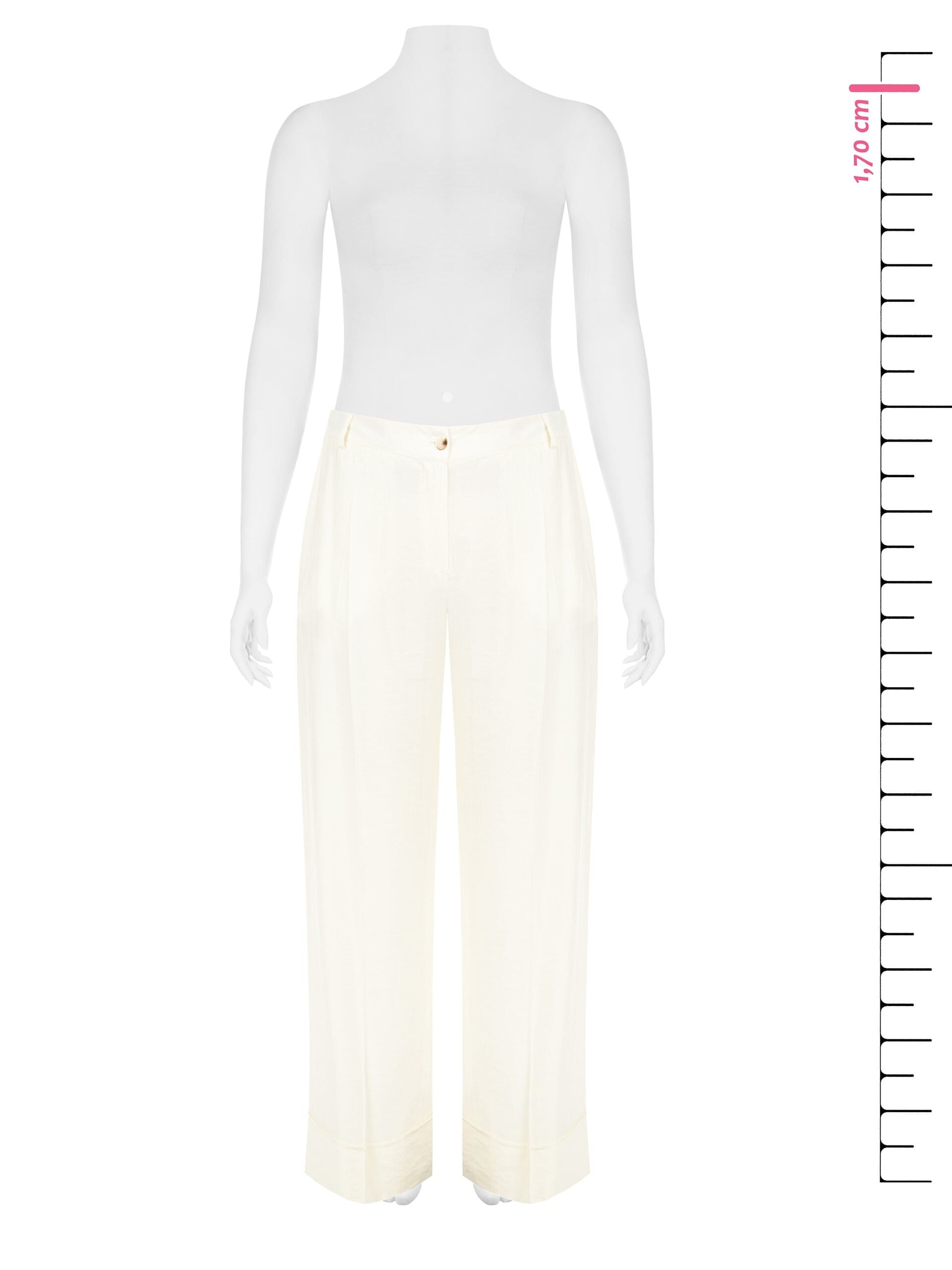 Mixed Viscose Palace Trousers Slightly Wrinkled Effect Rinascimento Curvy