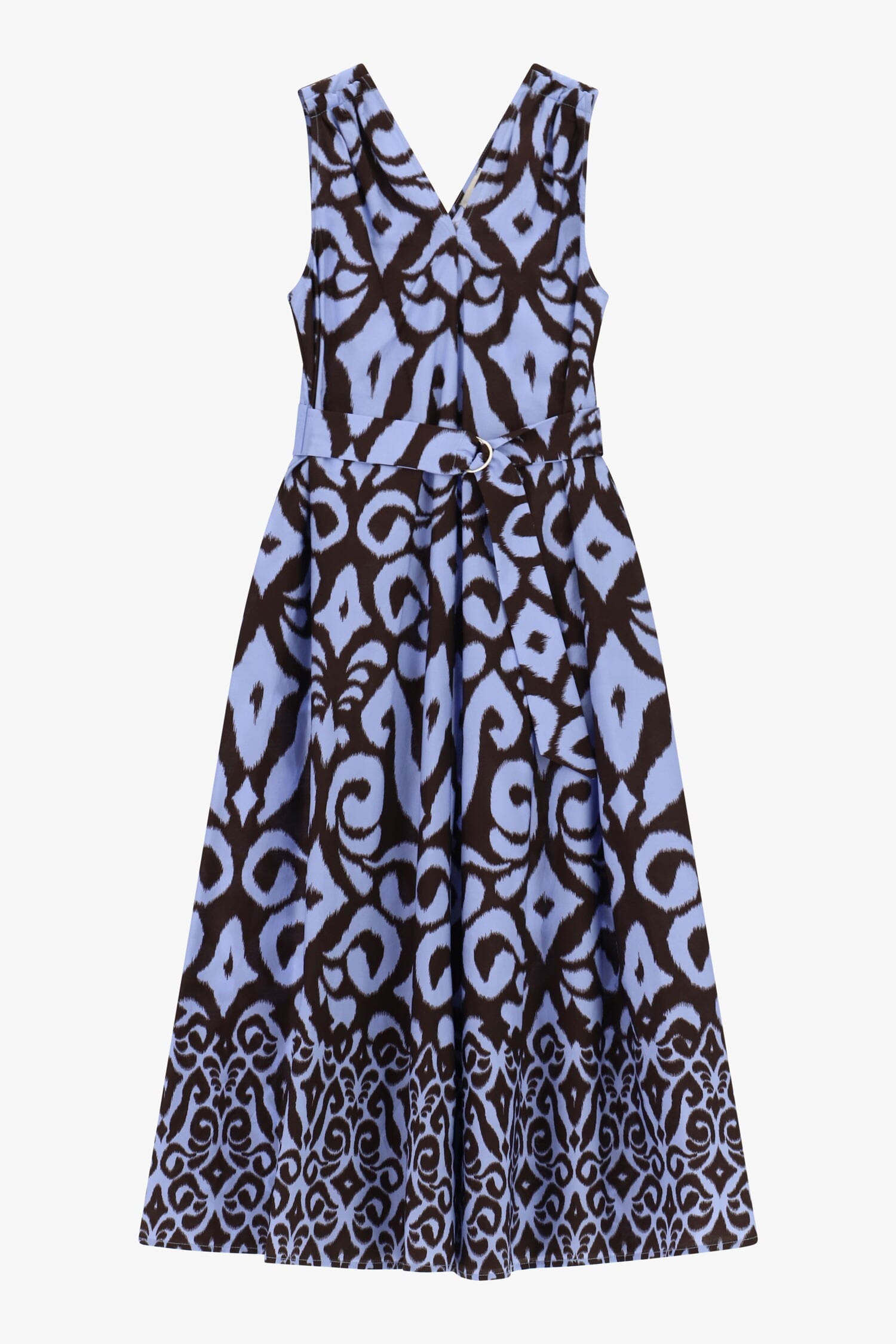 Robe midi à motifs géométriques avec ceinture Dixie