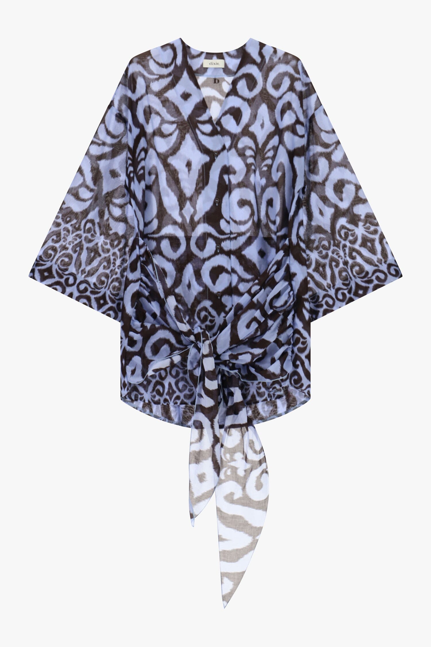 Robe fantaisie courte à manches larges et nœud de Dixie