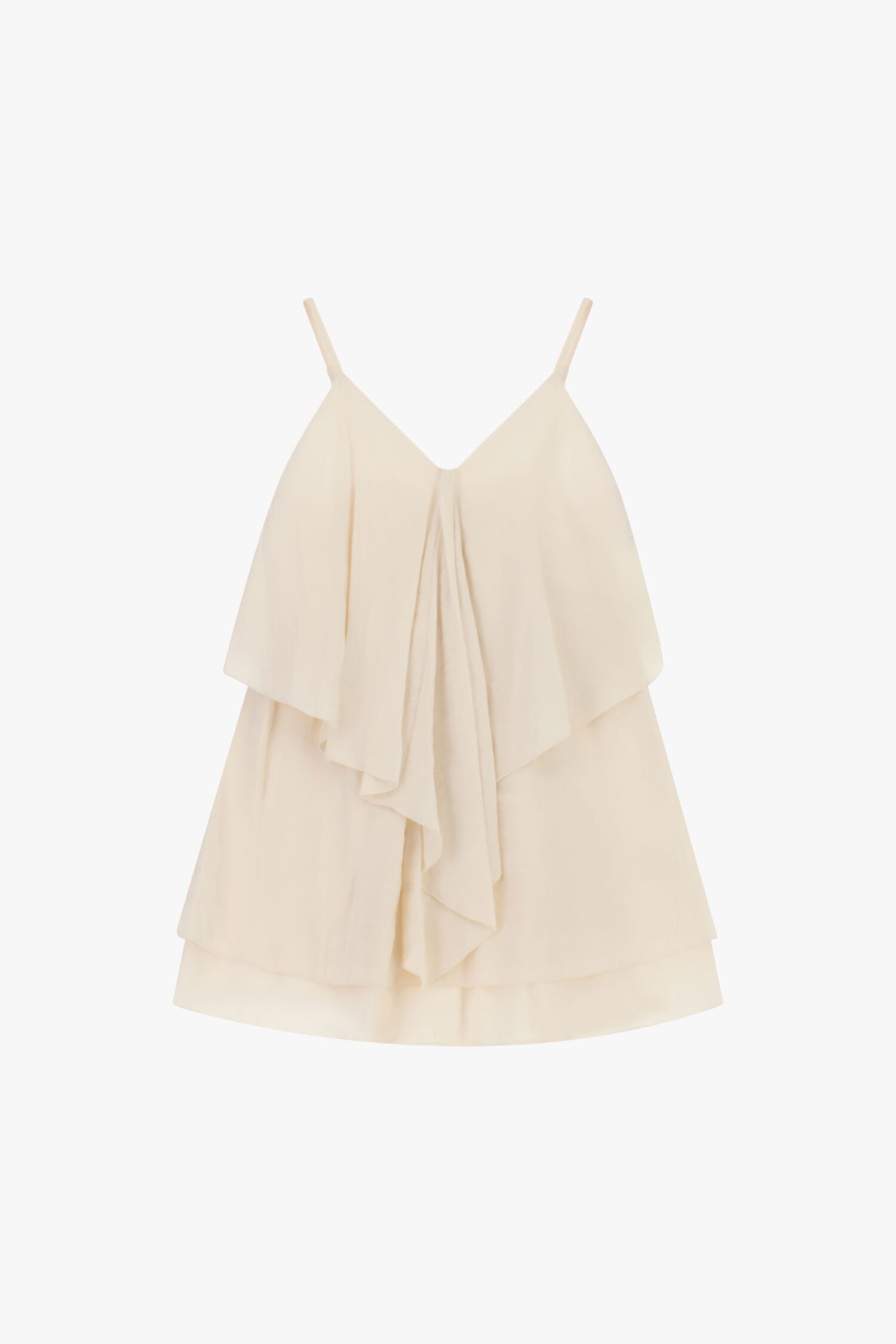 Robe courte à volants et fines bretelles Dixie