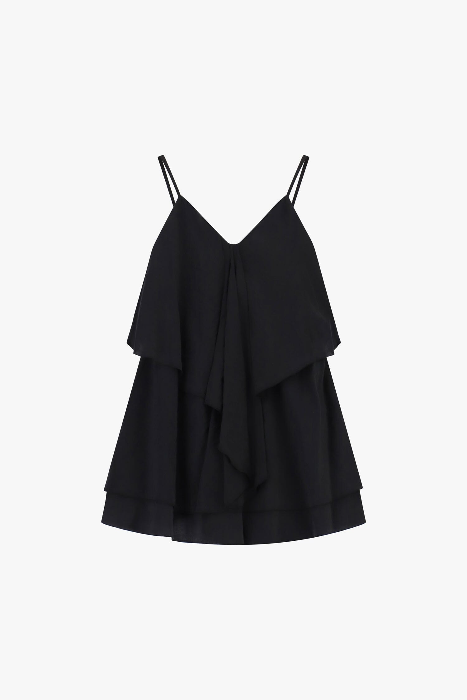 Robe courte à volants et fines bretelles Dixie