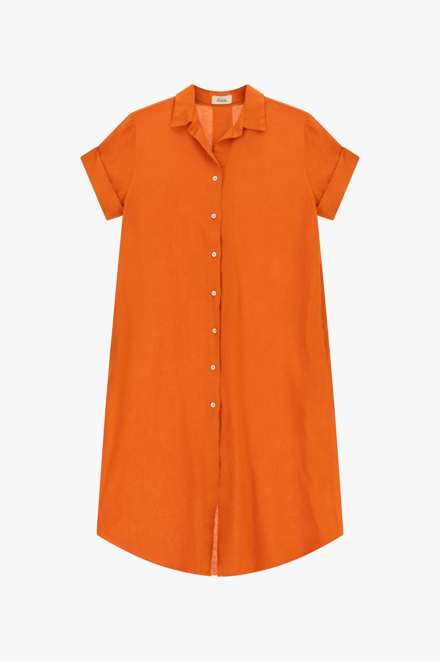 Robe midi avec boutons et manches retroussées Dixie
