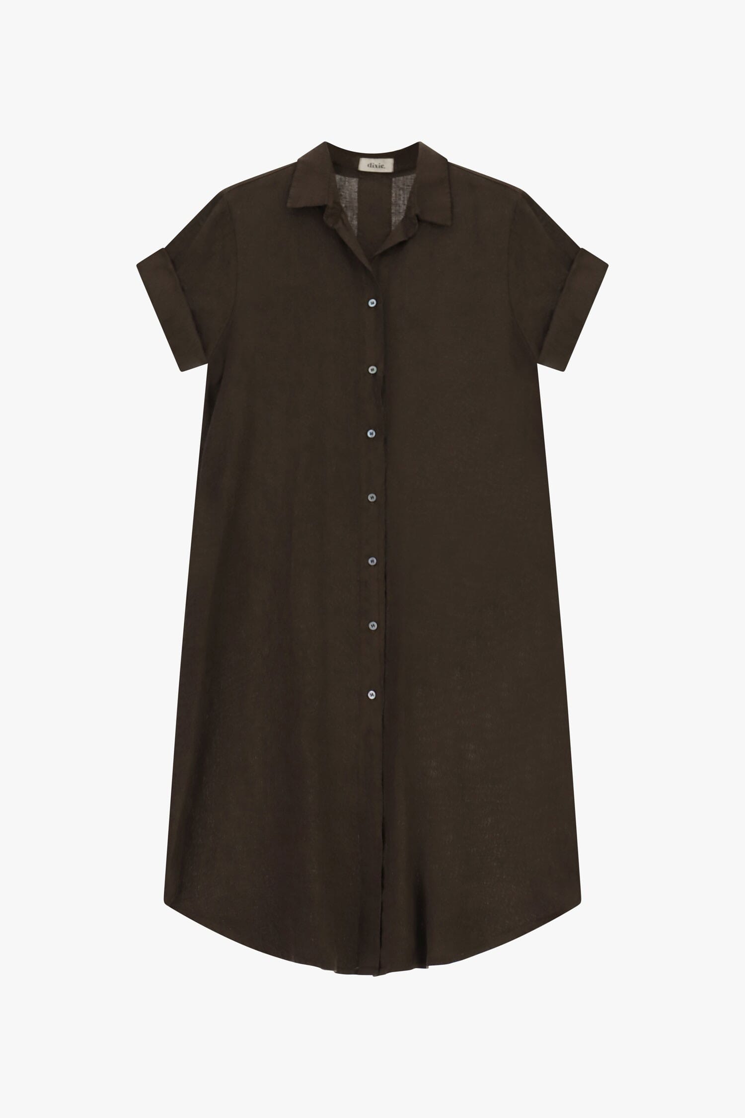 Robe midi avec boutons et manches retroussées Dixie
