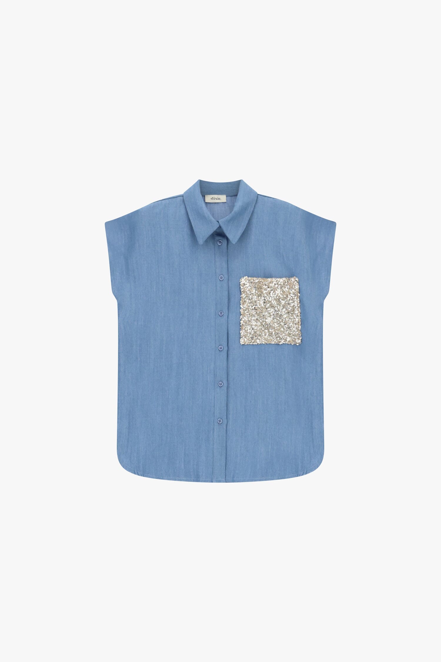 Camicia Senza Maniche Con Tasca Paillettes Frontale Dixie