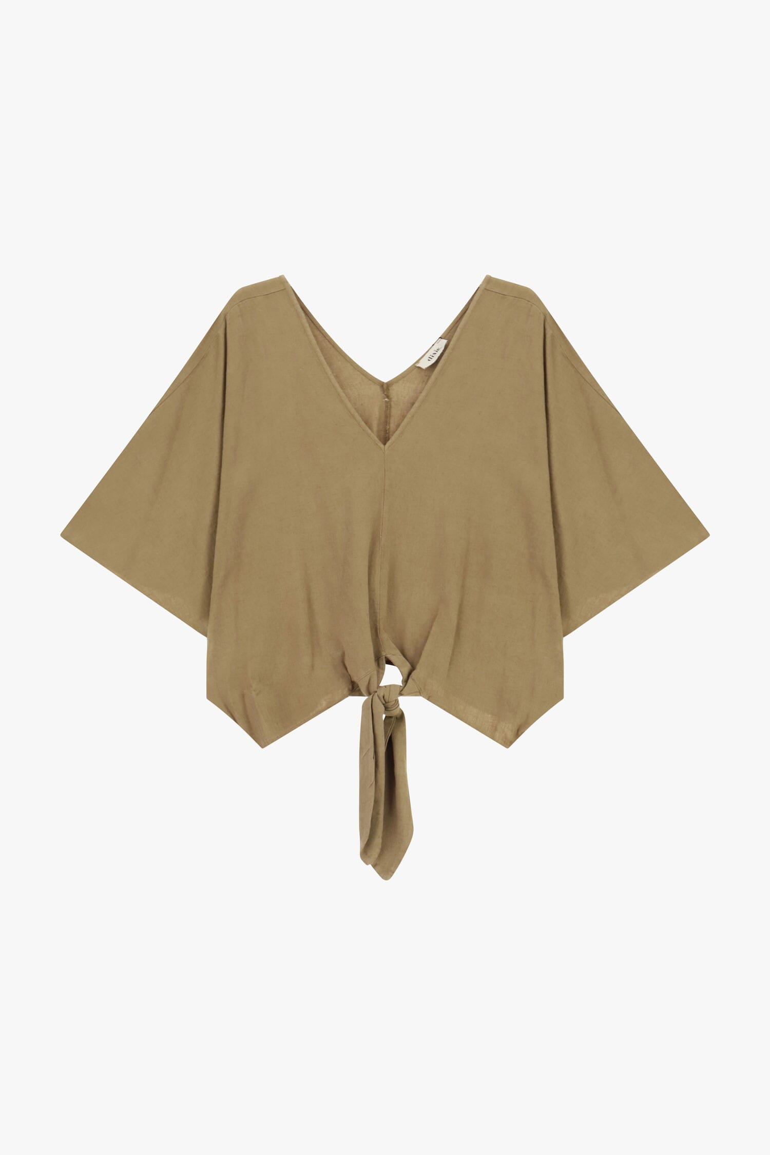 Short Blouse With Front Knot And Wide Sleeves Dixie