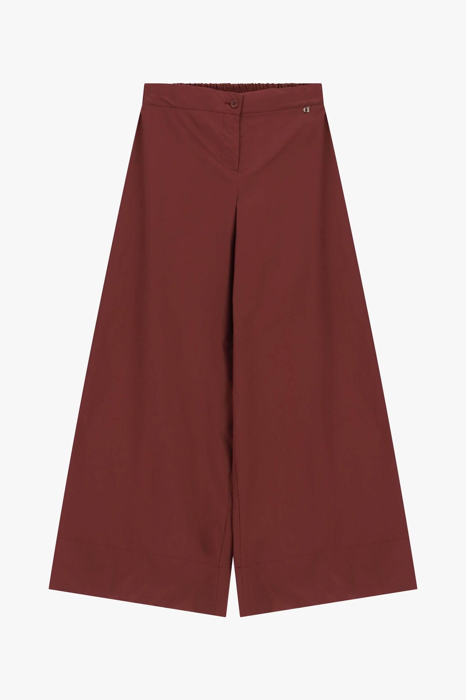 Pantalon palazzo à taille élastique et boutonnage Dixie