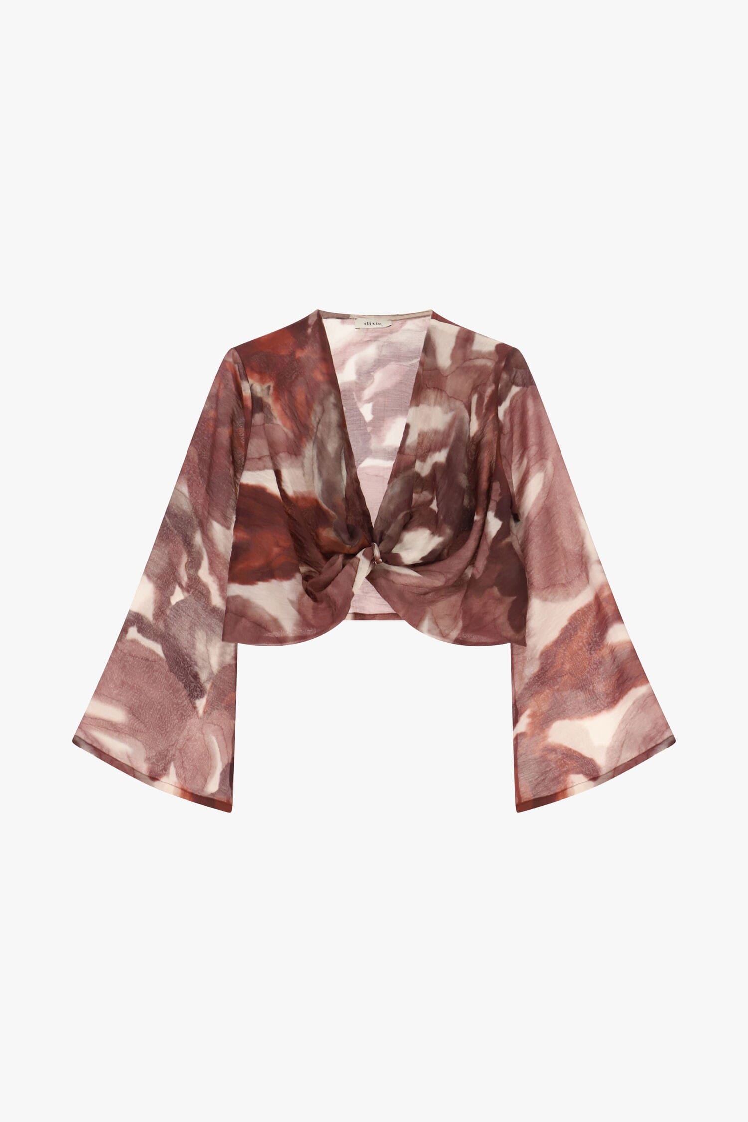 Dixie Cropped Fantasy Top With Wide Sleeves (Top de fantaisie à manches larges)