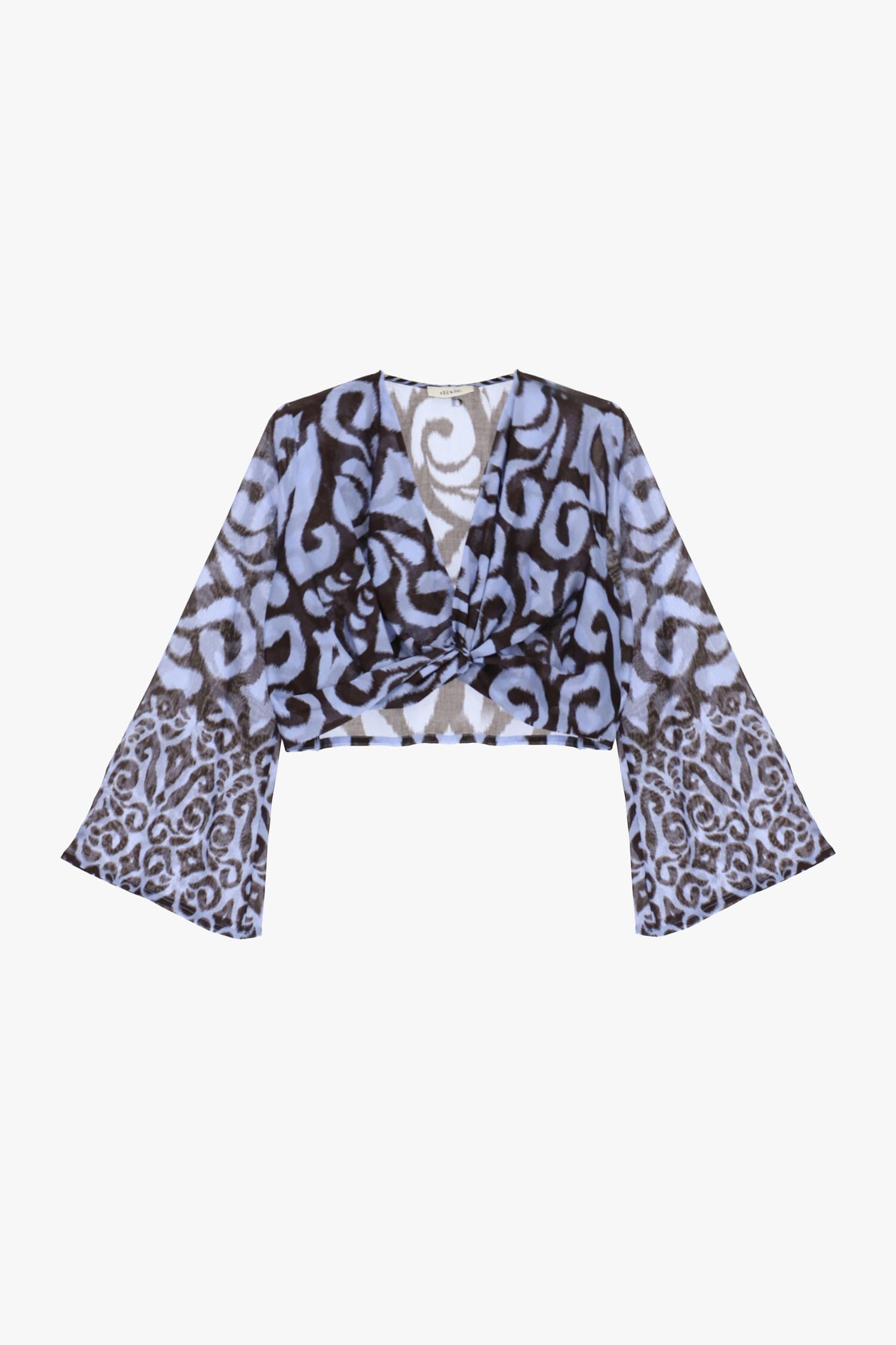 Dixie Cropped Fantasy Top With Wide Sleeves