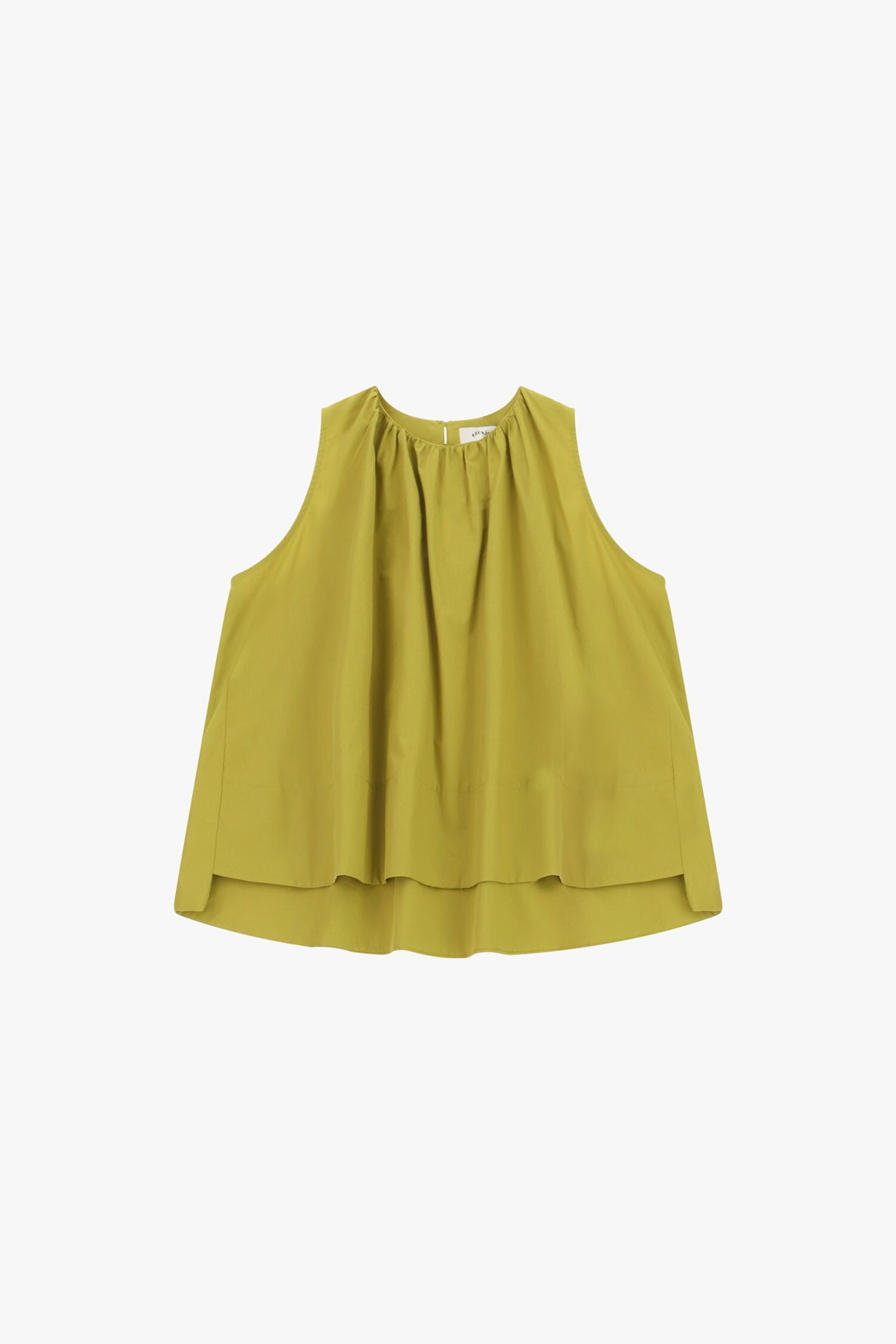 Dixie Wide Sleeveless Top With Curled Pleats (Top sans manches avec plis bouclés)