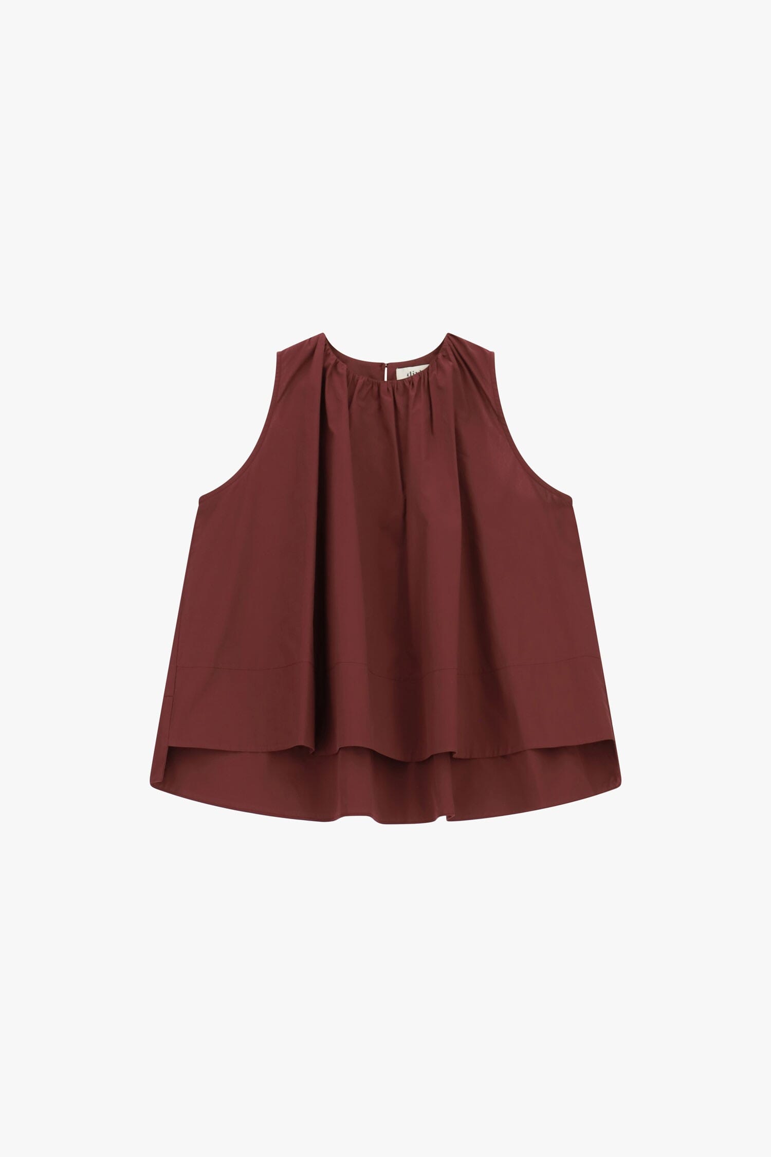 Dixie Wide Sleeveless Top With Curled Pleats (Top sans manches avec plis bouclés)