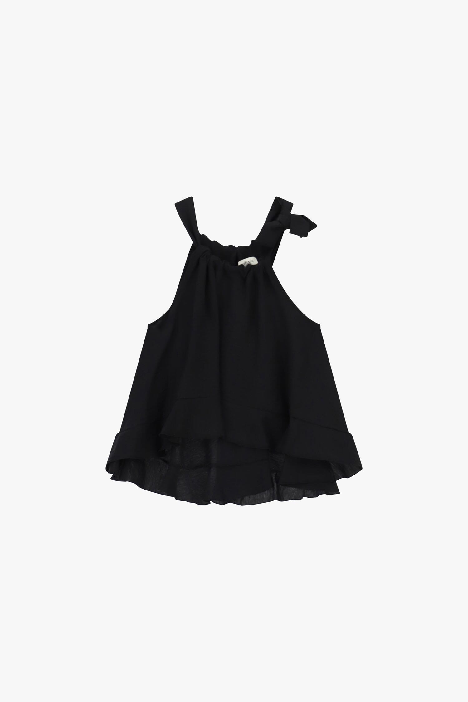 Dixie Wide Top With Curled Shoulders And Ruffles (Top large à épaules bouclées et volants)