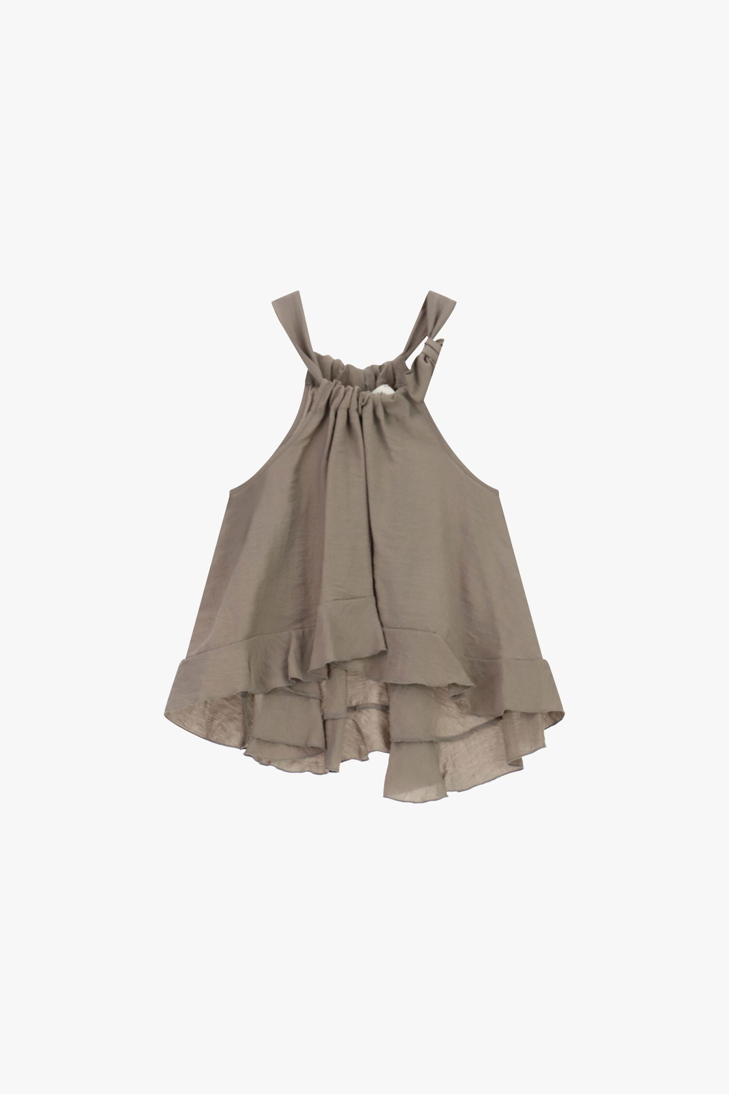 Dixie Wide Top With Curled Shoulders And Ruffles (Top large à épaules bouclées et volants)