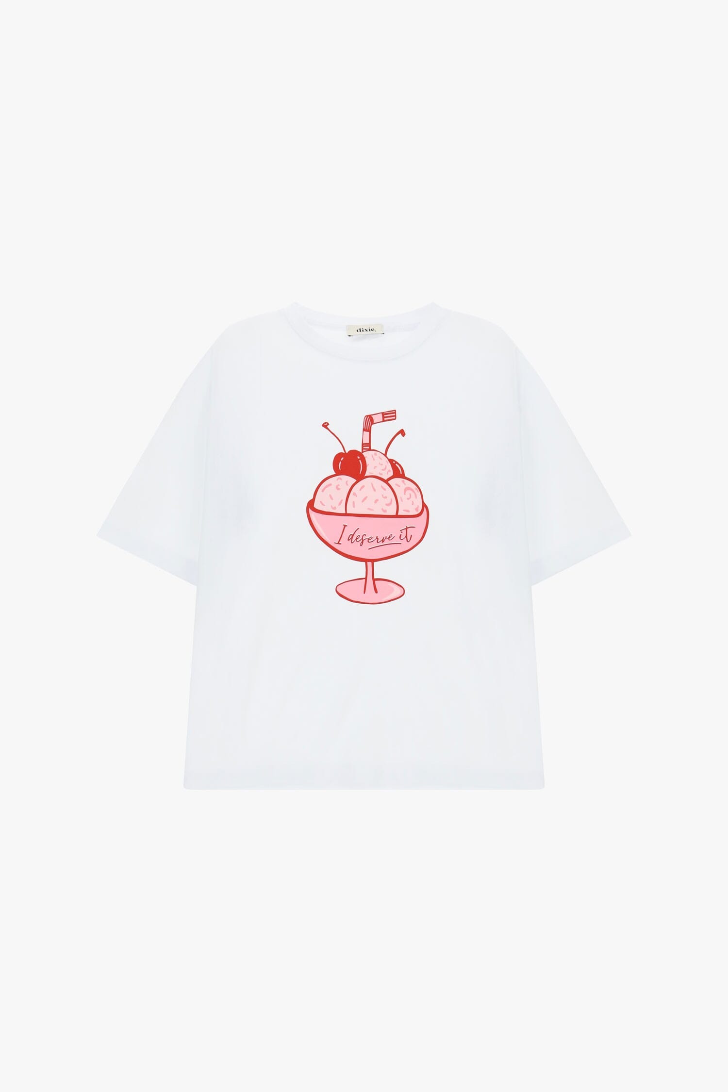 T-shirt à manches courtes imprimé coupe de crème glacée Dixie