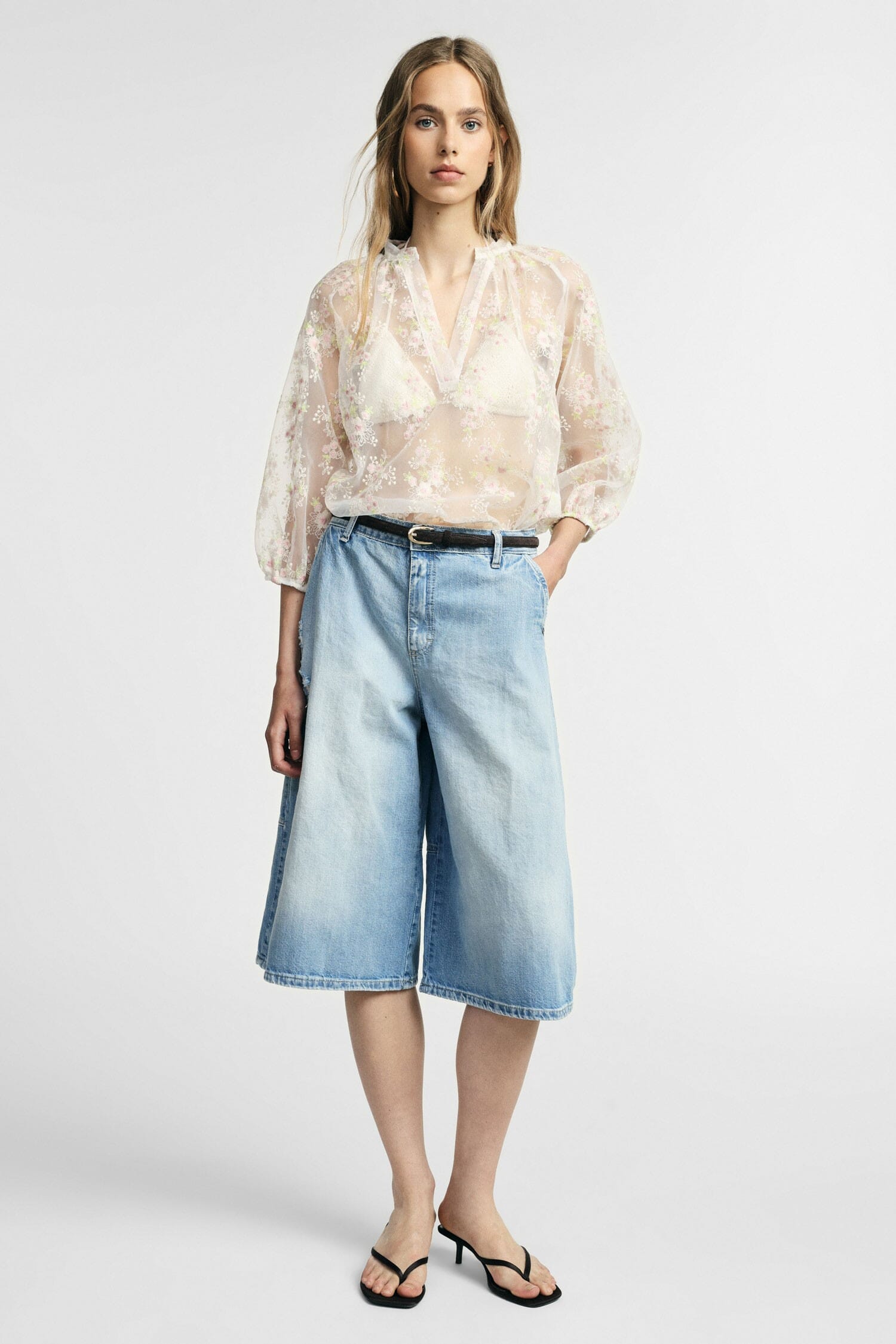 Bermuda Shorts Cinque Tasche Con Effetto Slavato Please