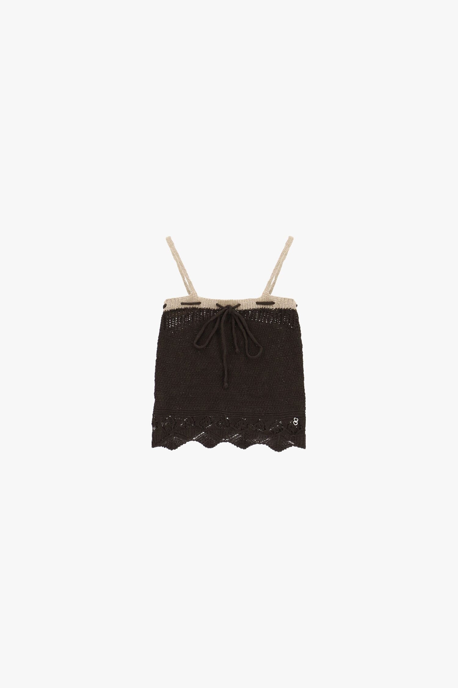 Maglia Smanicata A Uncinetto Con Bordo Traforato Please