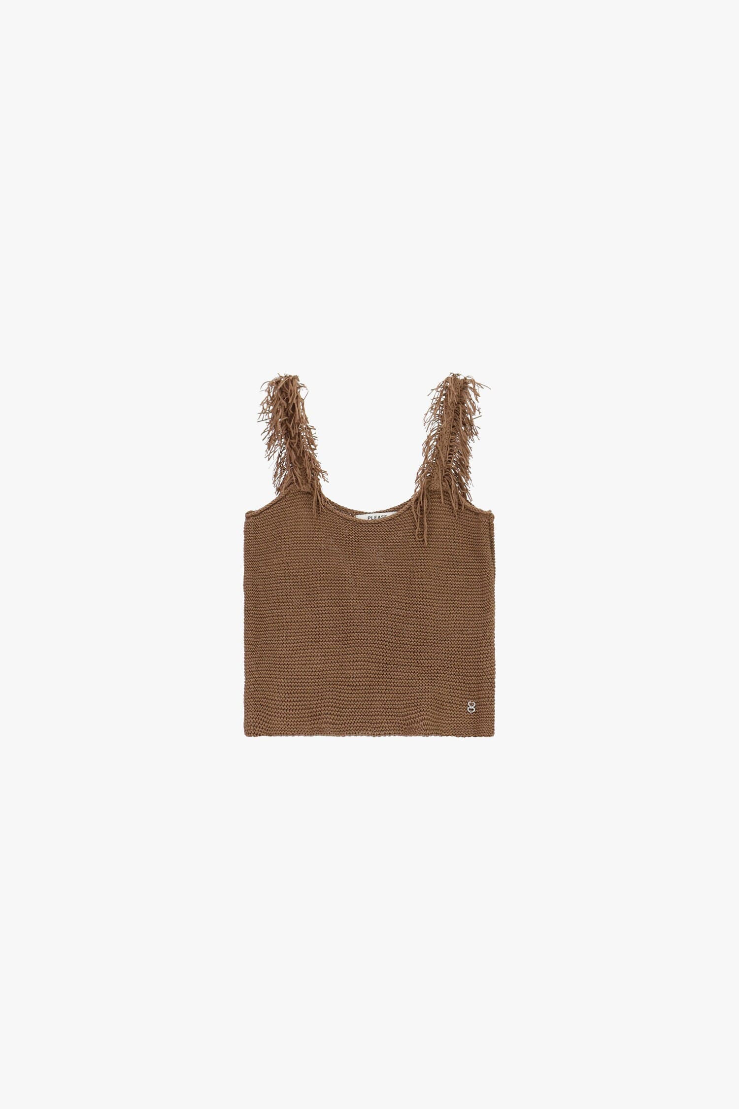 Maglione Smanicato Con Spalline Frangiate Please