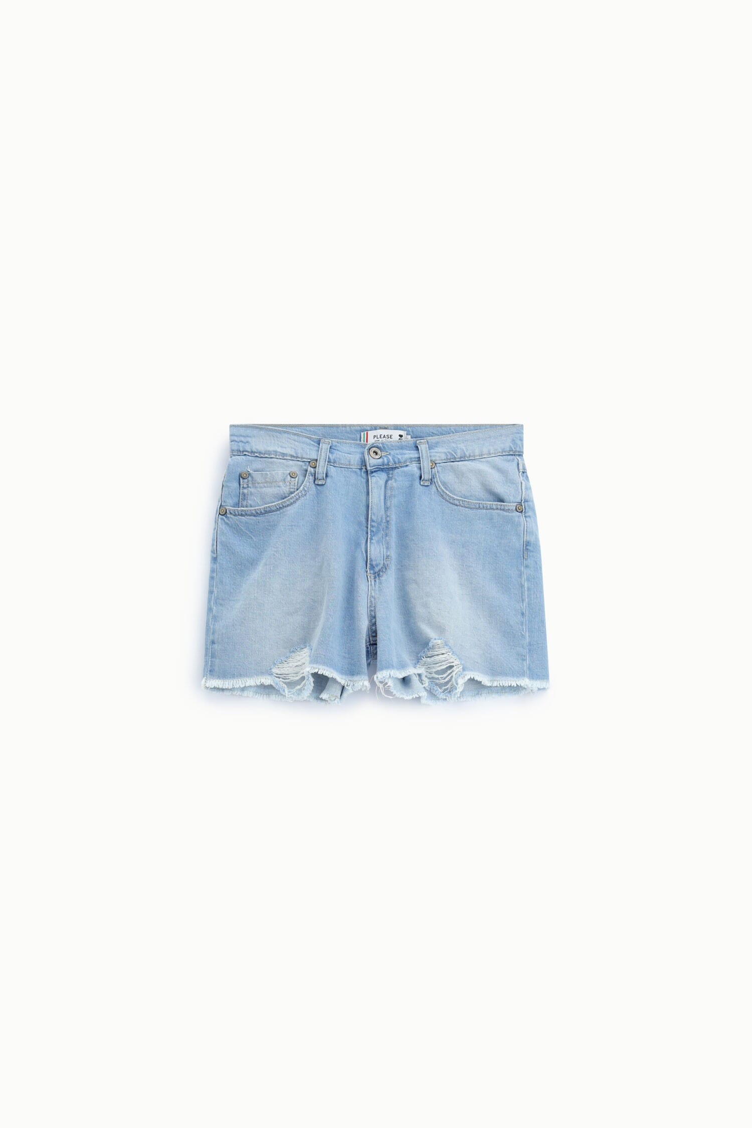 Regular-Fit Shorts With Frayed Bottom And Please Breaks