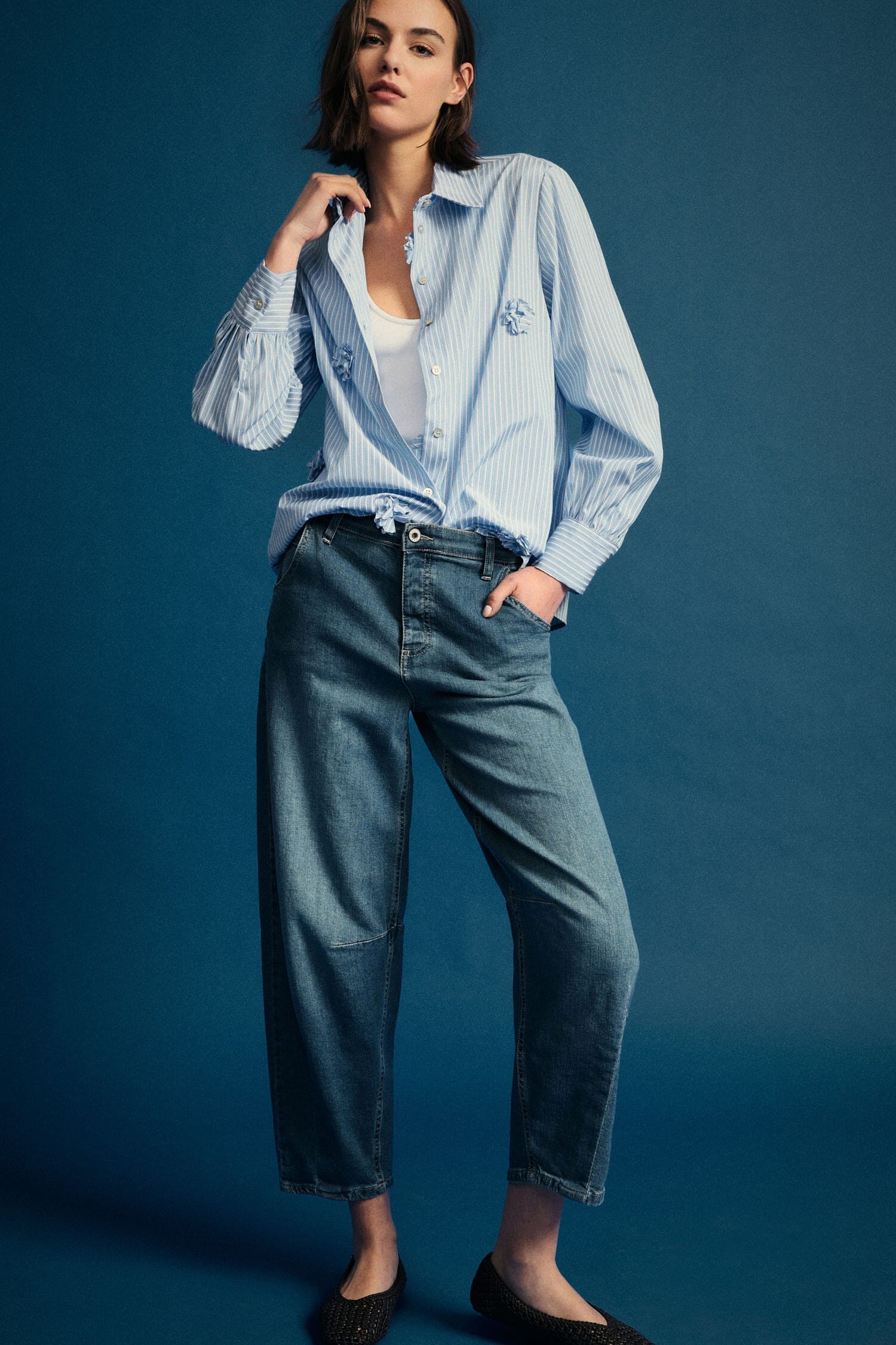 Baloon Cut Wide Leg Jeans Please